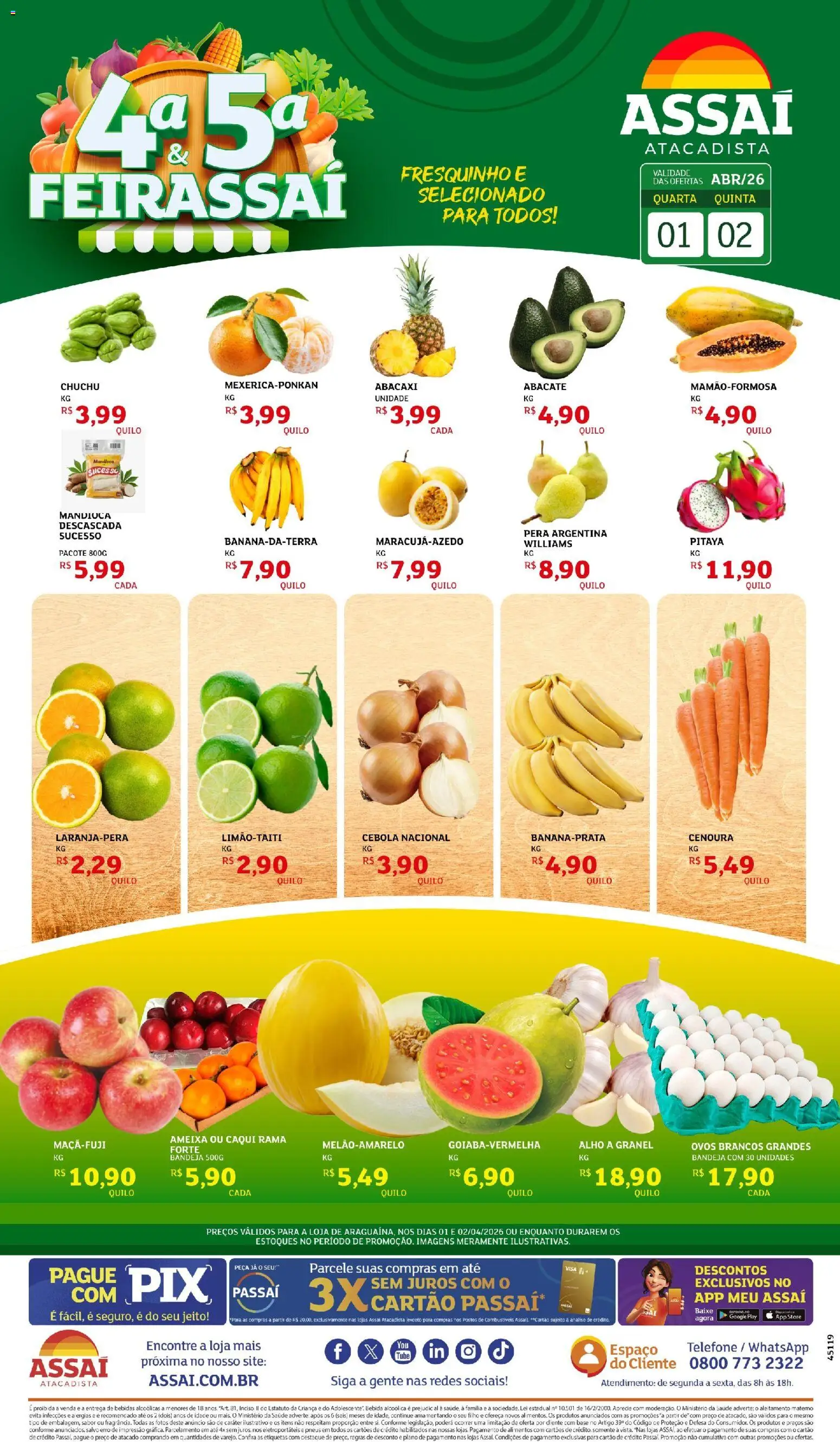 Pré-Visualização do folheto "Assaí Atacadista ofertas - TO" da loja Assaí Atacadista válido a partir de 02/04/2026