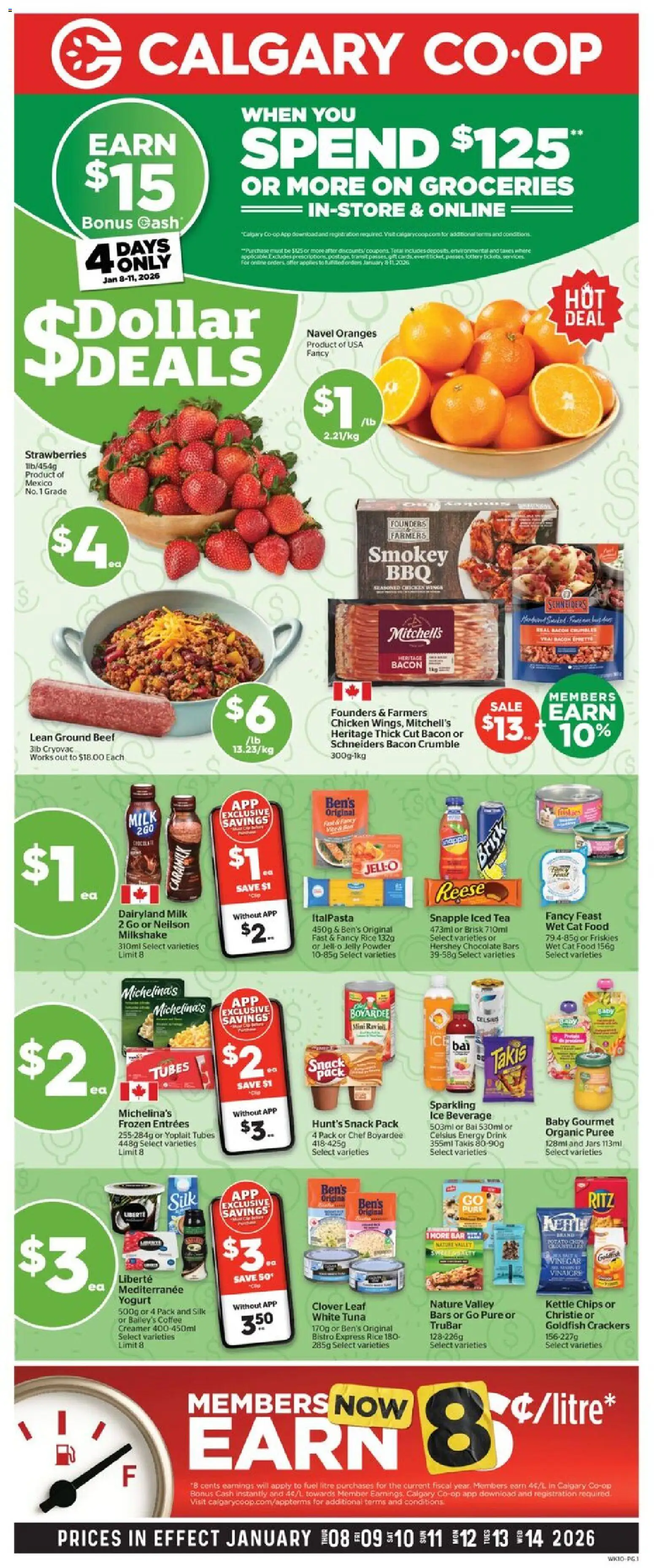 Preview of leaflet Weekly flyer / circulaire from shop Calgary Co-op is valid from Jan 08, 2026