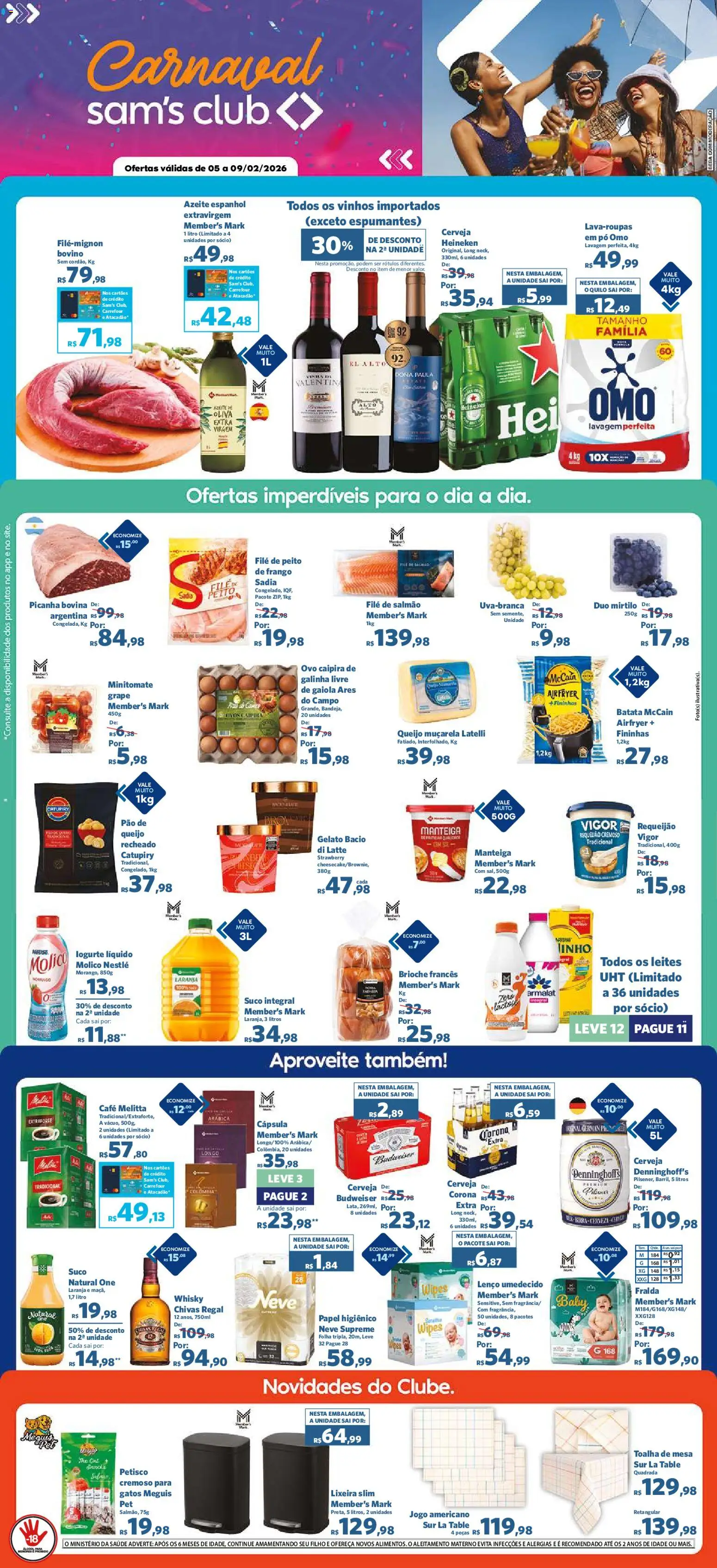 Pré-Visualização do folheto "Ofertas Semanal" da loja Sam's Club válido a partir de 05/02/2026