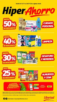 Vista previa del folleto de la tienda Hipermercado Libertad válido desde el 13/11/2025 