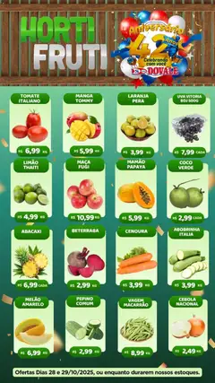 Pré-Visualização do folheto "Ofertas Hortifruti" da loja Dovale válido a partir de 28/10/2025