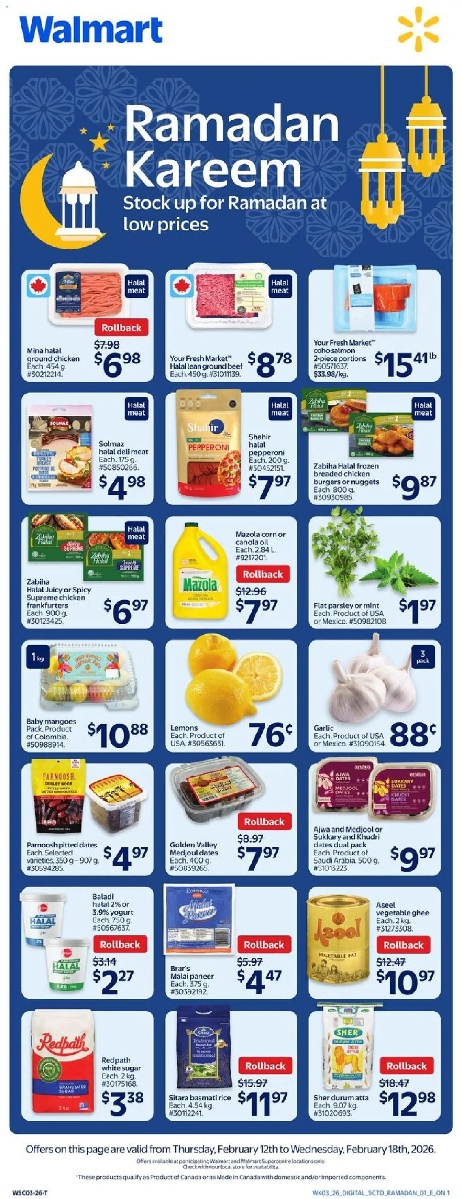 Preview of leaflet Ramadan flyer from shop Walmart is valid from Feb 12, 2026