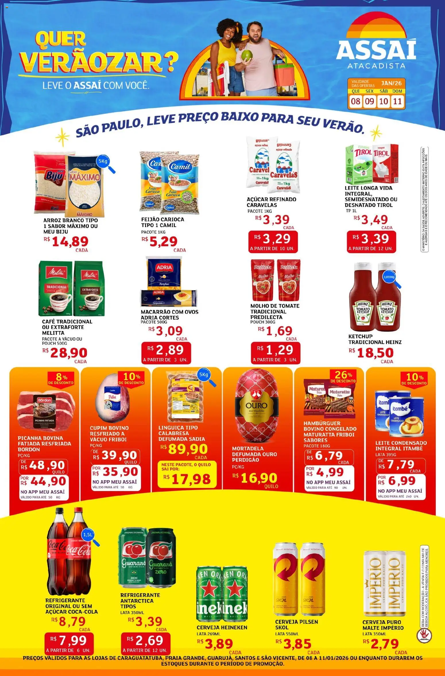 Pré-Visualização do folheto "Encarte - SP" da loja Assaí Atacadista válido a partir de 08/01/2026
