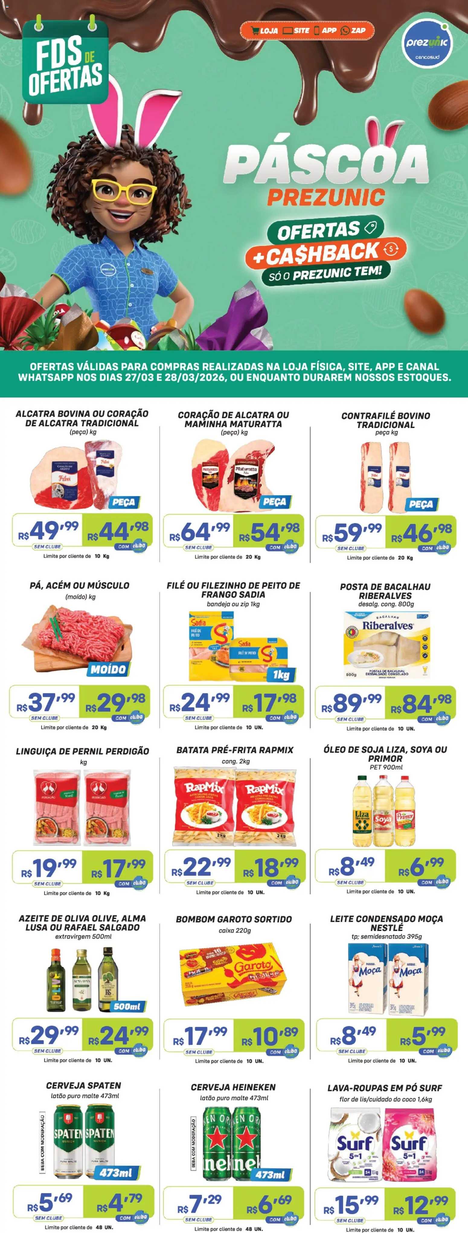 Pré-Visualização do folheto "Prezunic ofertas" da loja Prezunic válido a partir de 27/03/2026