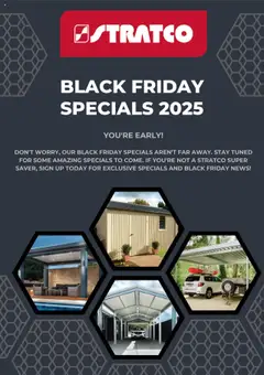 Preview of catalogue Black Friday Notice from shop Stratco valid 21/10/2025