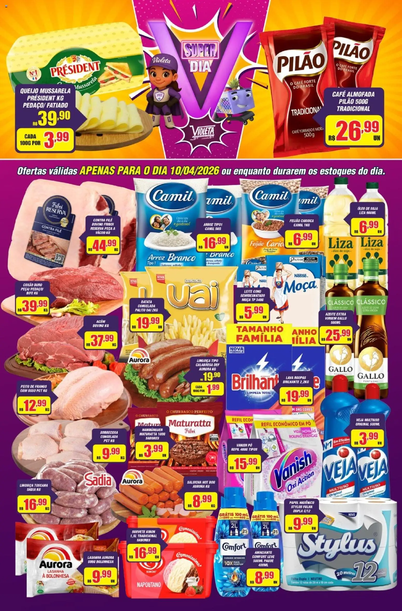 Pré-Visualização do folheto "Violeta Supermercados - Ofertas da semana" da loja Violeta Supermercados válido a partir de 10/04/2026