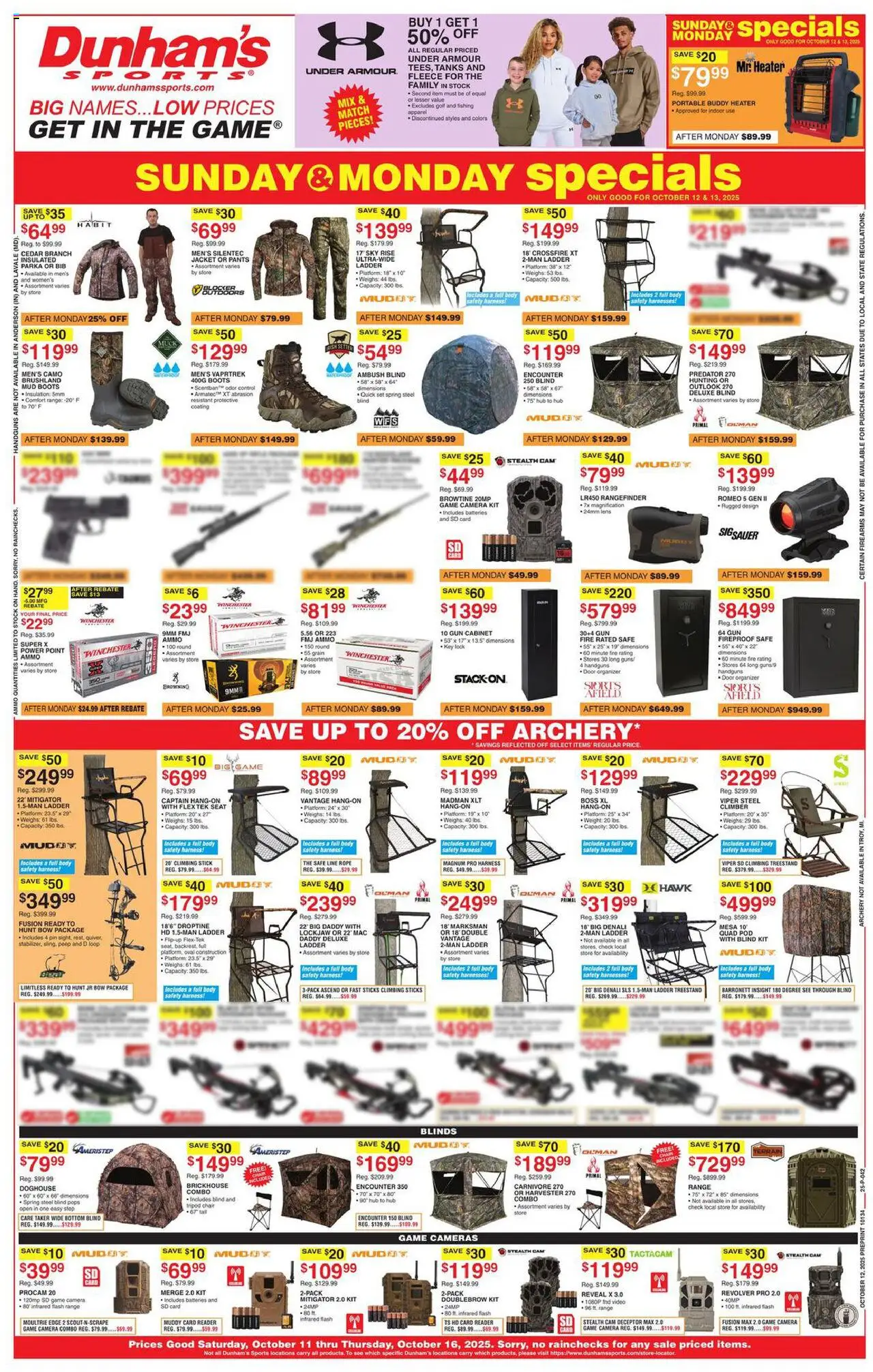 Dunham's Sports Weekly Ad from 10/11/2025 - Flyer - Page number 1