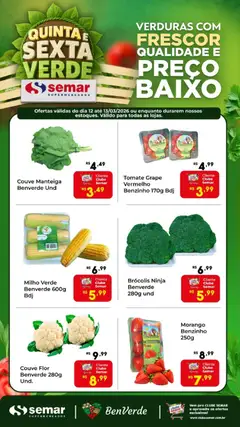 Pré-Visualização do folheto "Semar Supermercado ofertas Quinta e Sexta Verde" da loja Semar Supermercado válido a partir de 12/03/2026