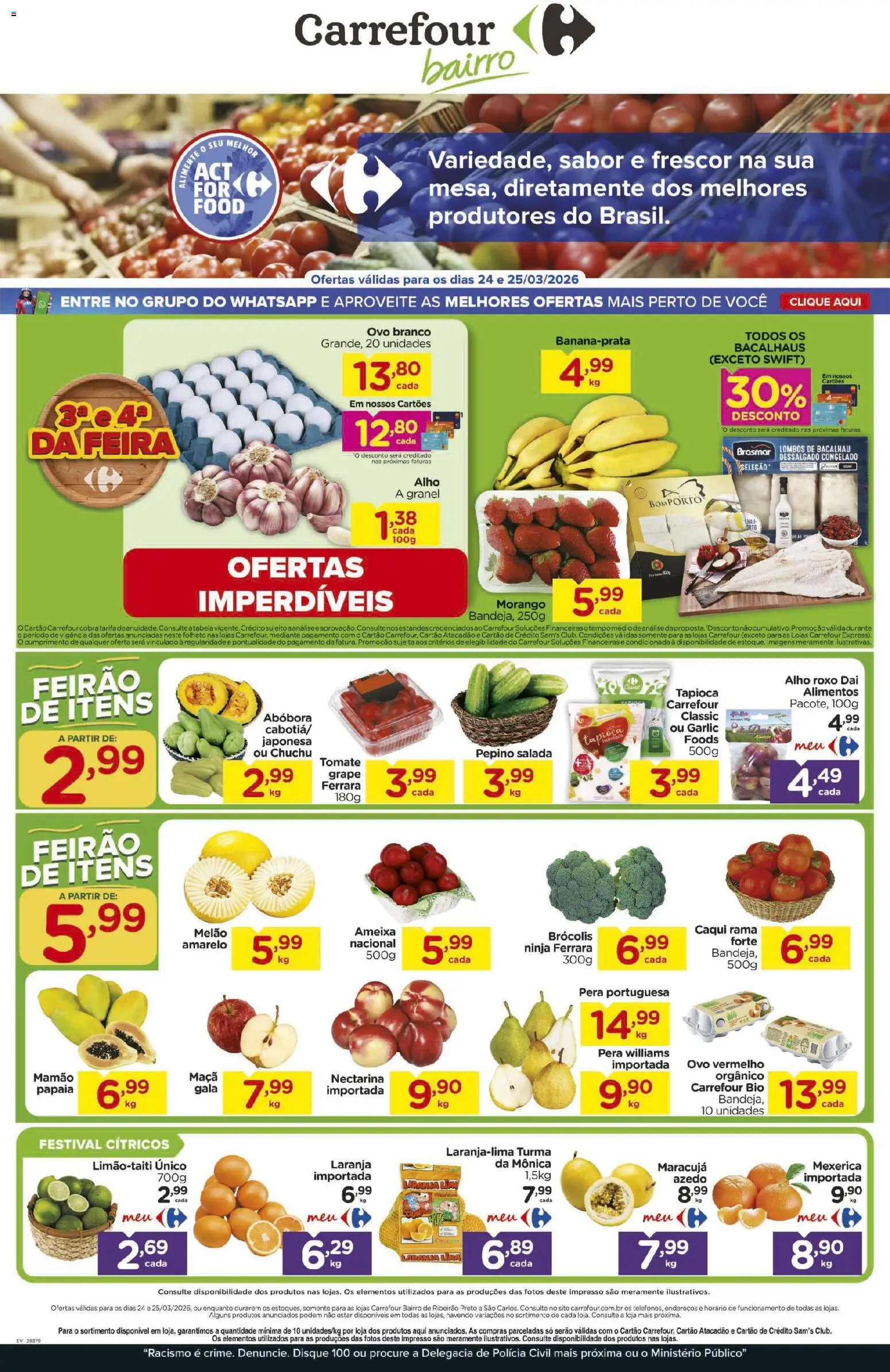 Pré-Visualização do folheto "Carrefour Bairro ofertas Feira" da loja Carrefour Bairro válido a partir de 24/03/2026