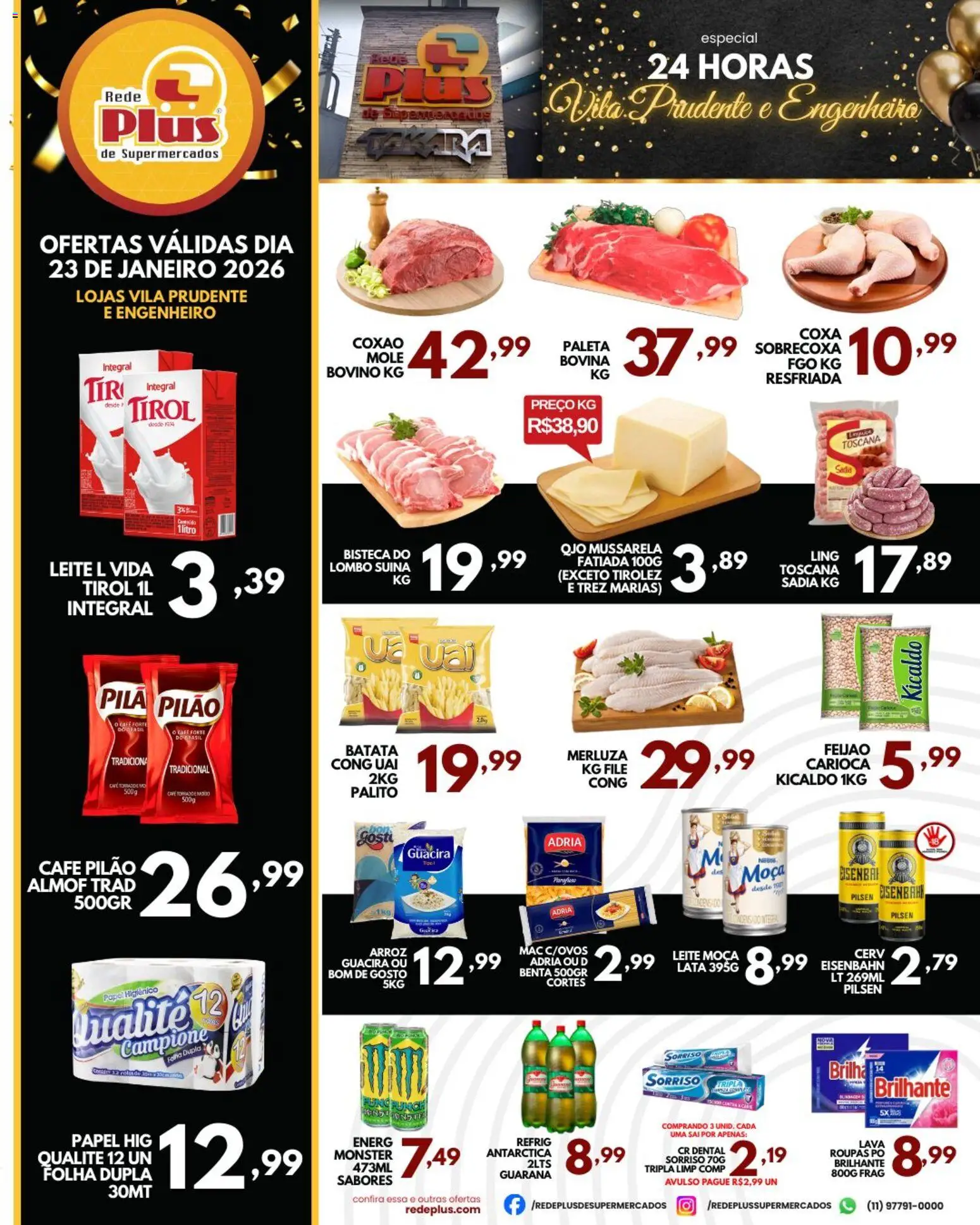 Pré-Visualização do folheto "Ofertas da semana" da loja Rede Plus Supermercados válido a partir de 23/01/2026