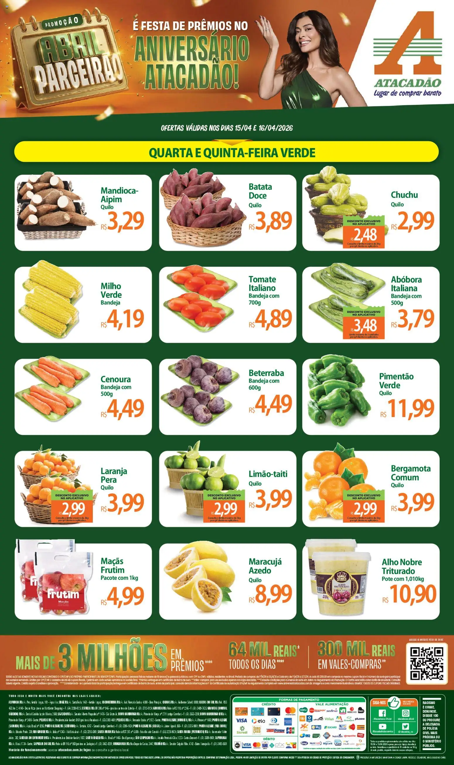 Pré-Visualização do folheto "Atacadão ofertas - RS" da loja Atacadão válido a partir de 15/04/2026