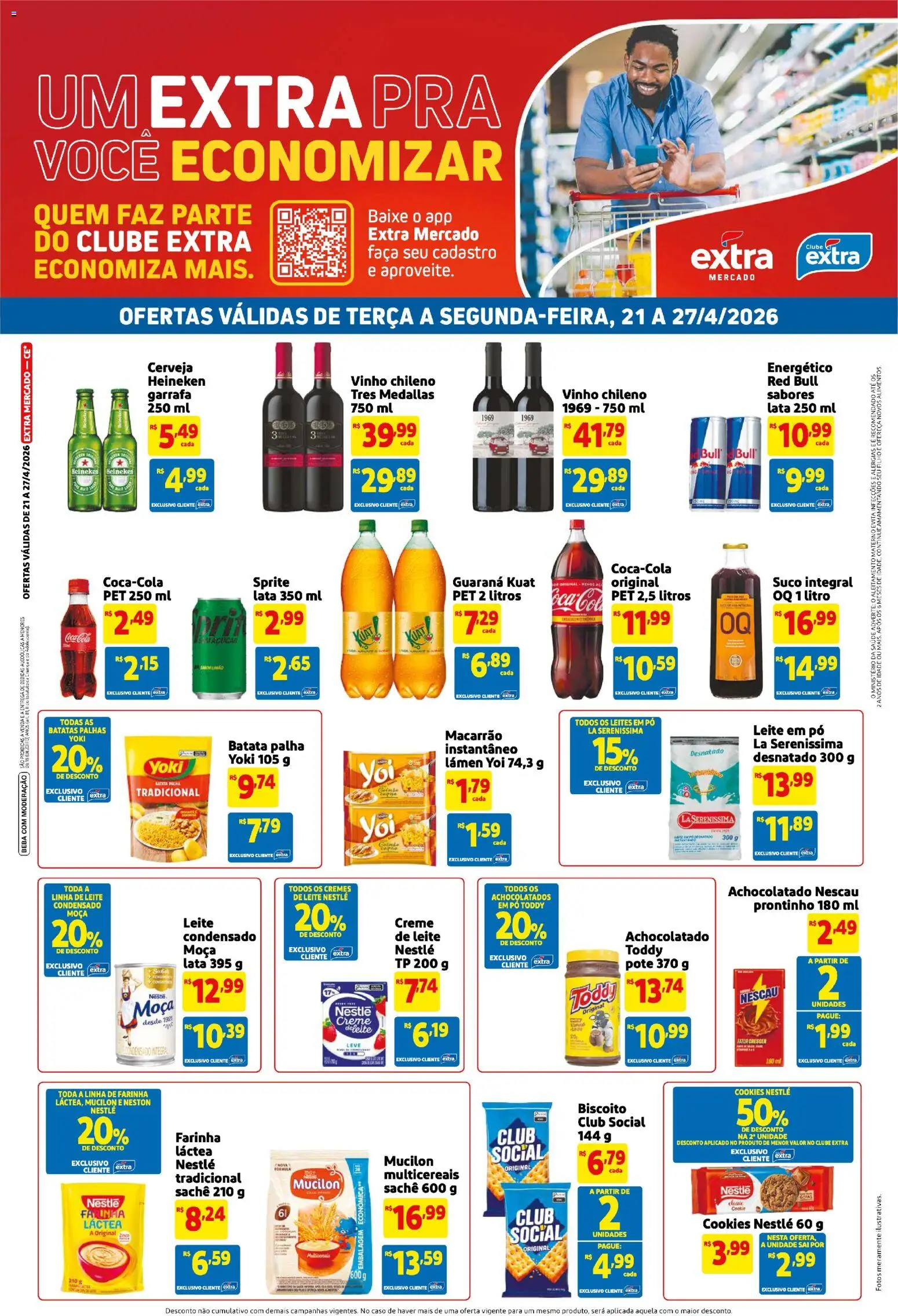 Pré-Visualização do folheto "Extra ofertas de Mercado Semanal" da loja Extra válido a partir de 21/04/2026