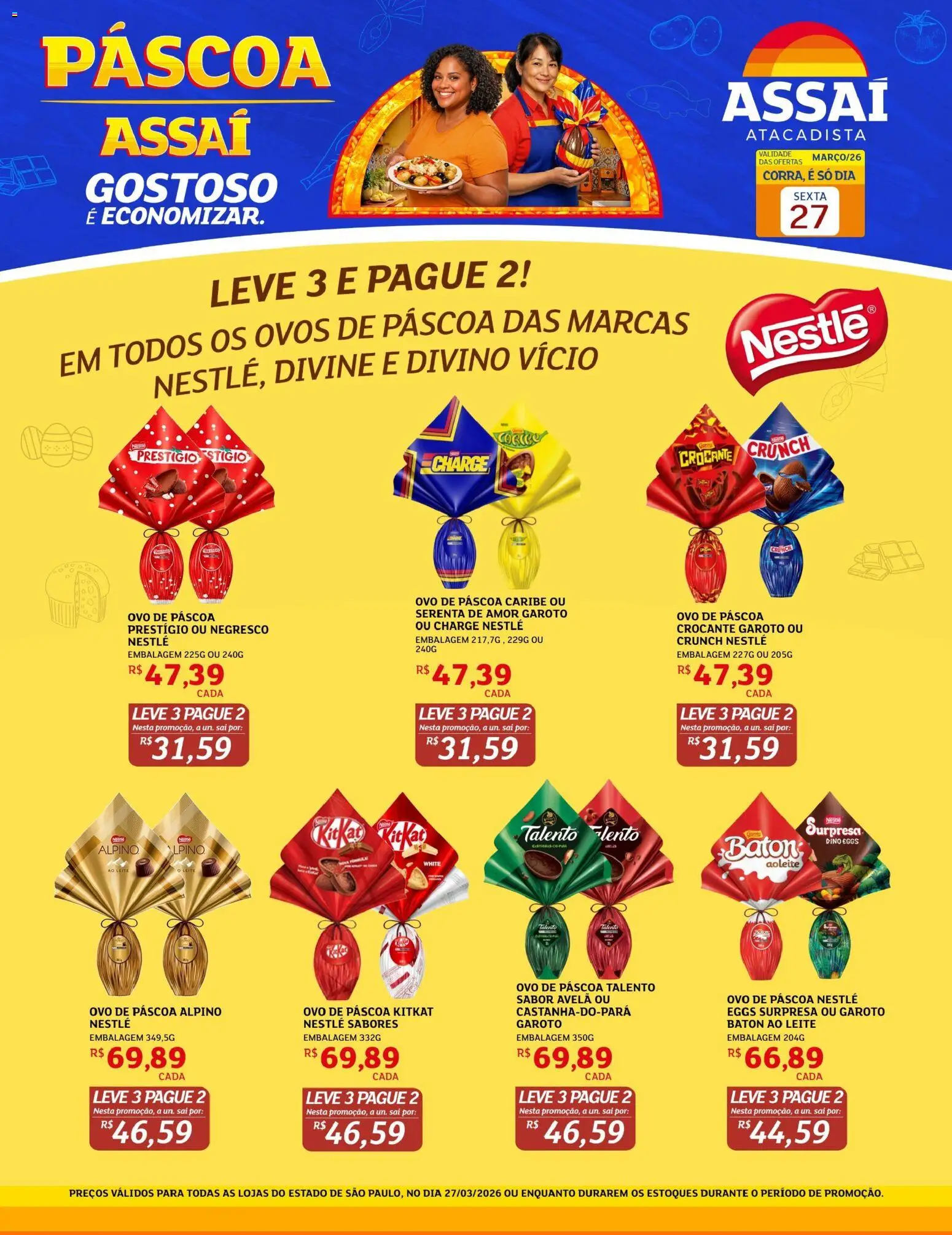 Pré-Visualização do folheto "Assaí Atacadista ofertas - SP" da loja Assaí Atacadista válido a partir de 16/04/2026 - Ovo de páscoa, Ovos, Leite, Avelã