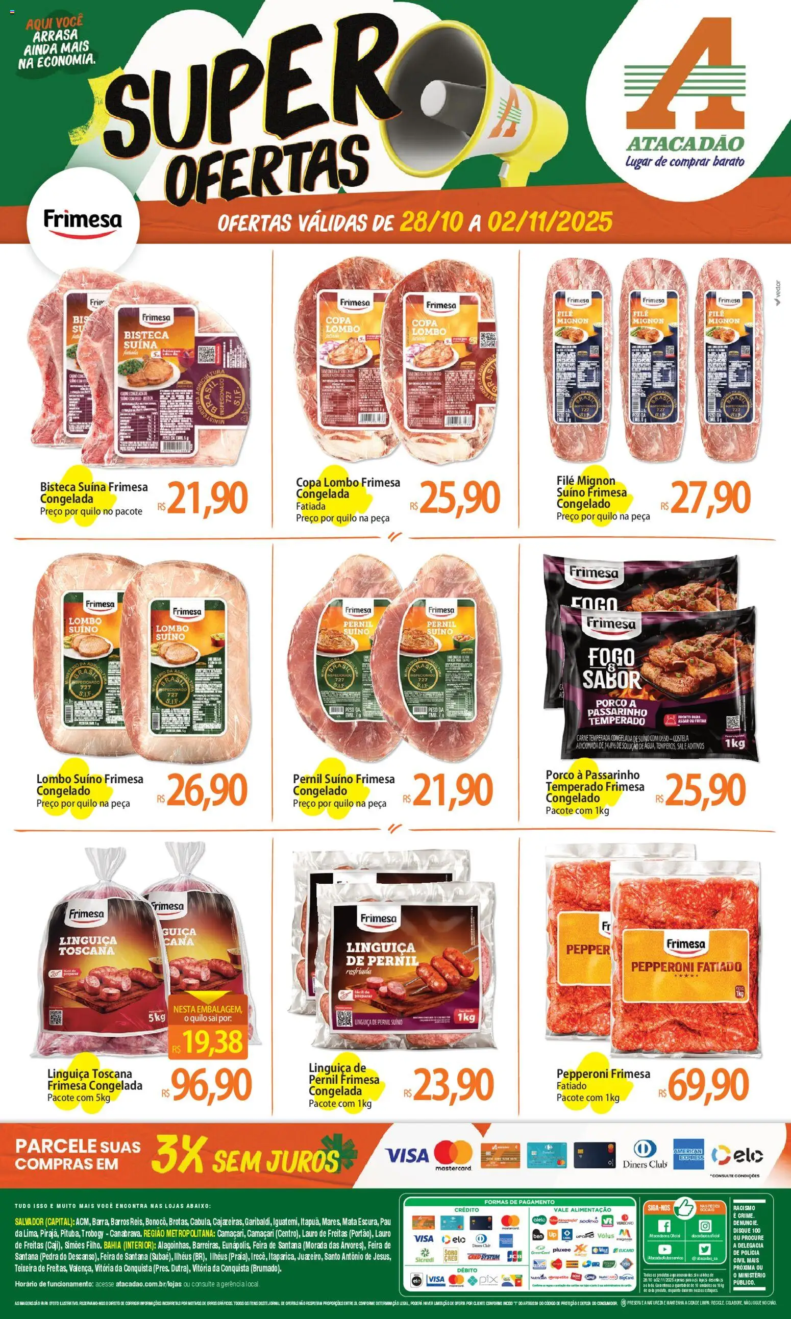 Pré-Visualização do folheto "Ofertas - BA" da loja Atacadão válido a partir de 28/10/2025