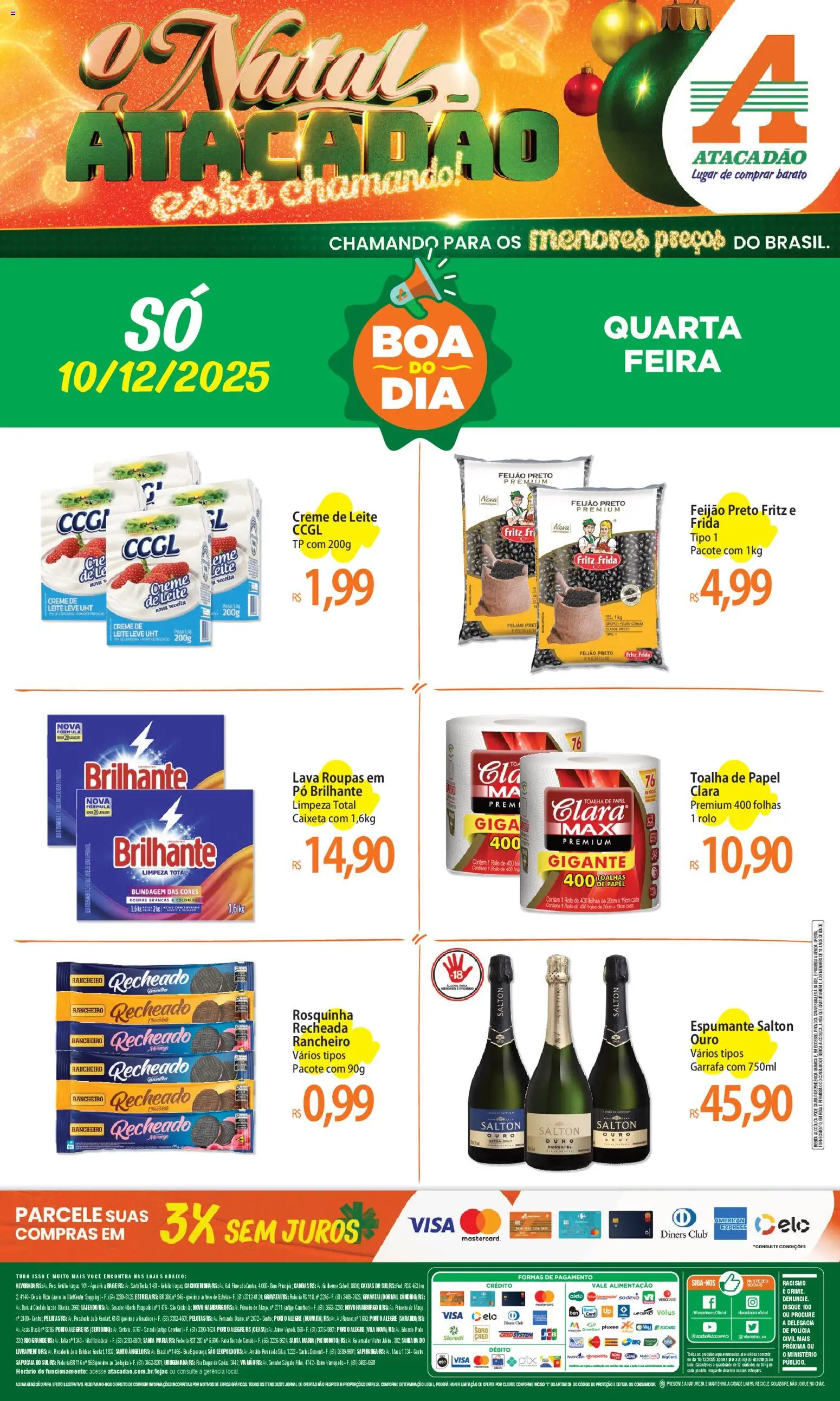 Pré-Visualização do folheto "Ofertas - RS" da loja Atacadão válido a partir de 10/12/2025