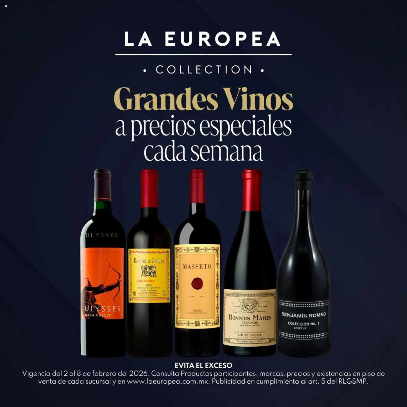 Vista previa las ofertas de la tienda La Europea - Catálogo Grandes Vinos desde el 02/02/2026 