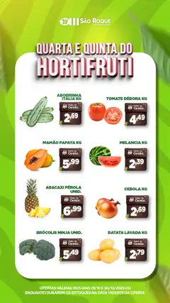 Pré-Visualização do folheto "Ofertas da semana" da loja São Roque Supermercados válido a partir de 29/10/2025 | Página: 1