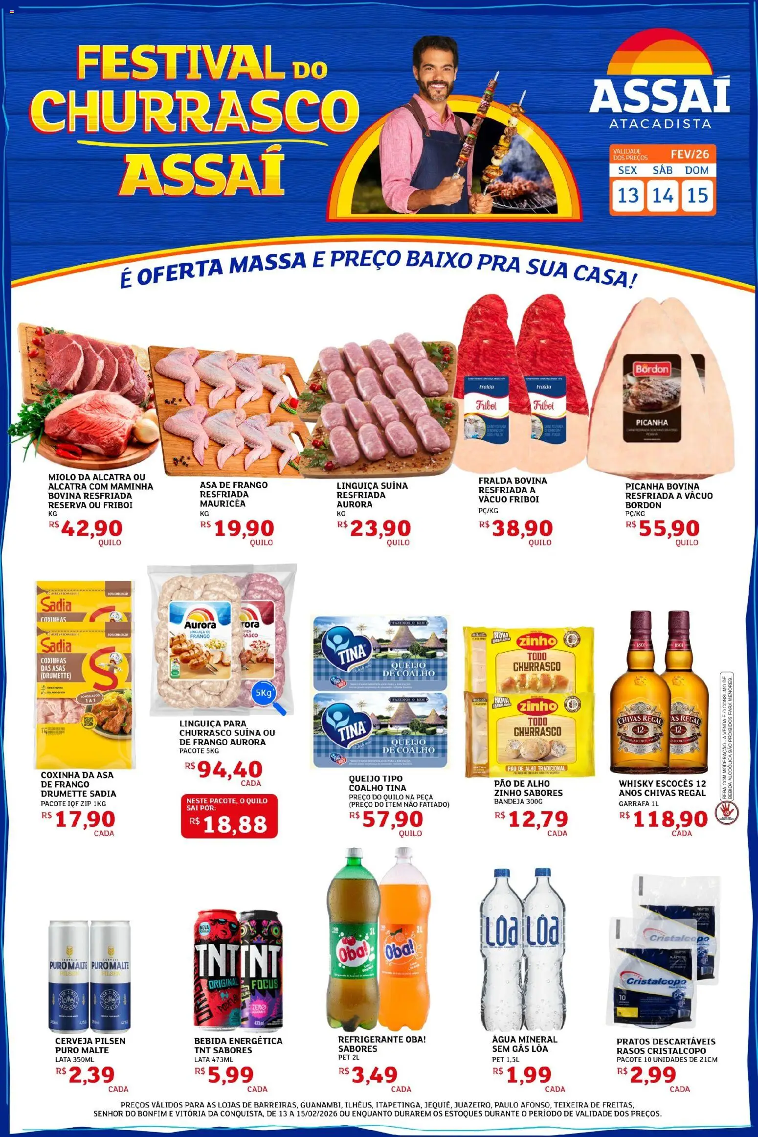 Pré-Visualização do folheto "Encarte - BA" da loja Assaí Atacadista válido a partir de 13/02/2026