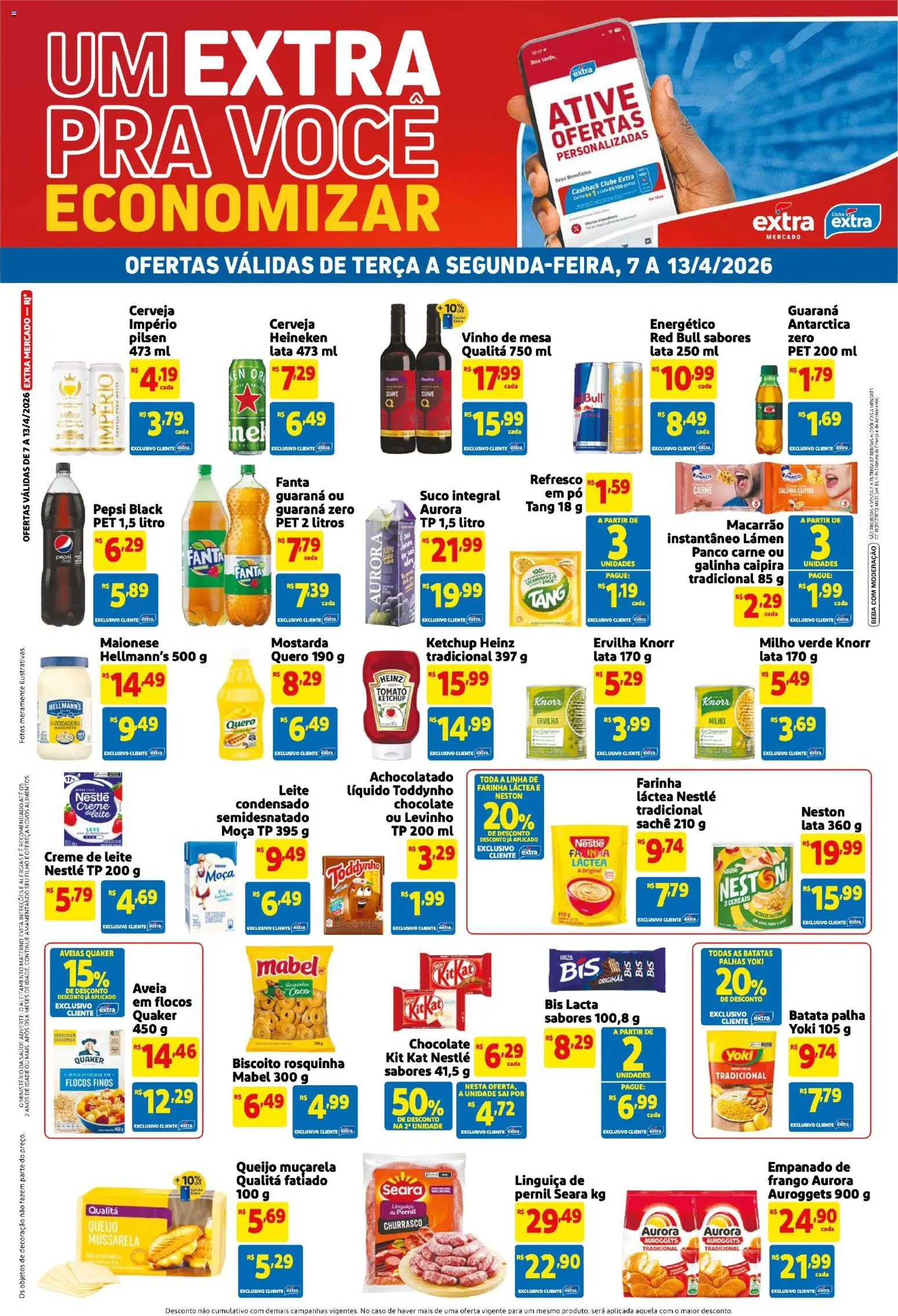 Pré-Visualização do folheto "Extra ofertas de Mercado Semanal" da loja Extra válido a partir de 07/04/2026