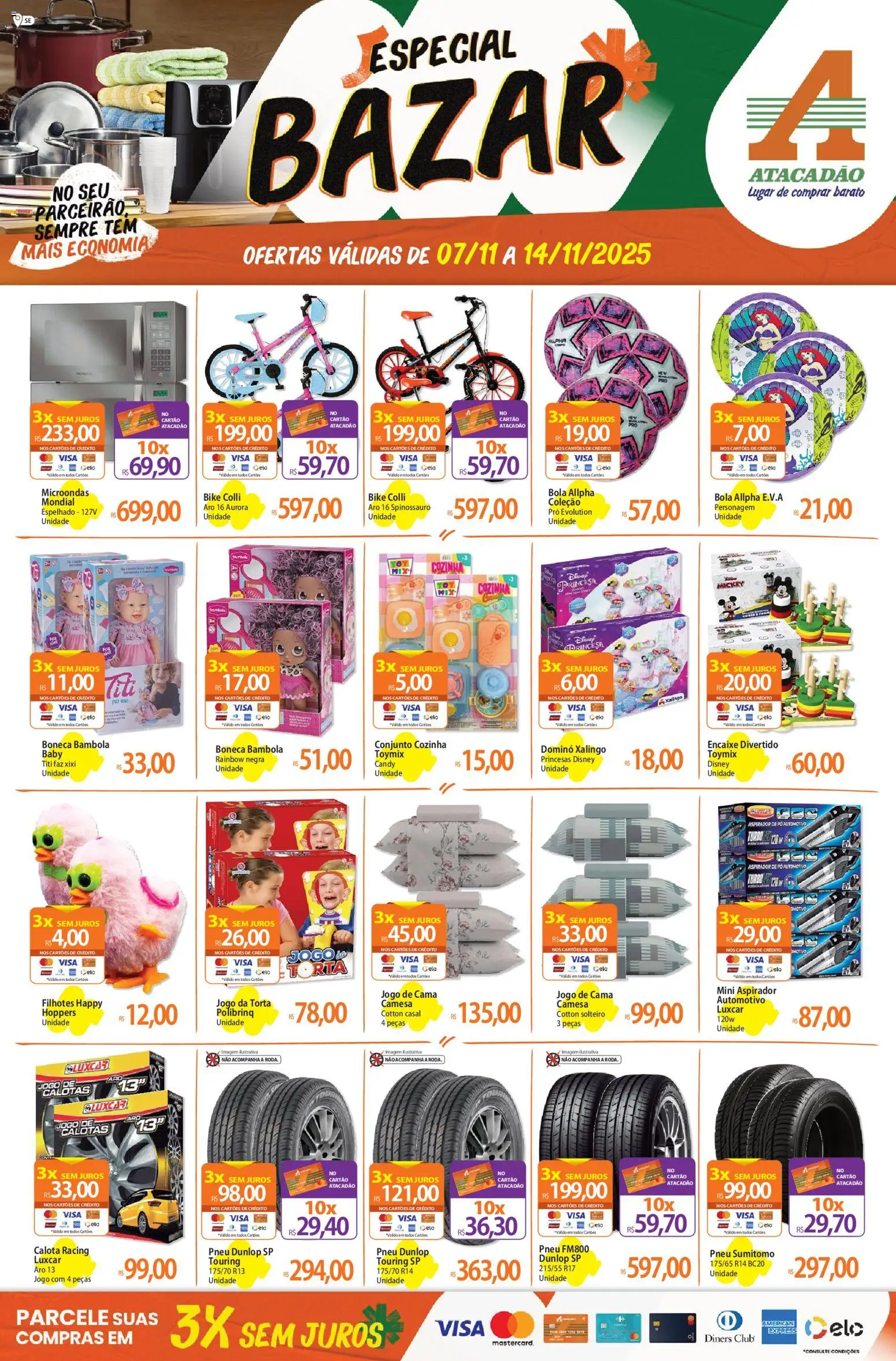 Pré-Visualização do folheto "Ofertas - SE" da loja Atacadão válido a partir de 07/11/2025