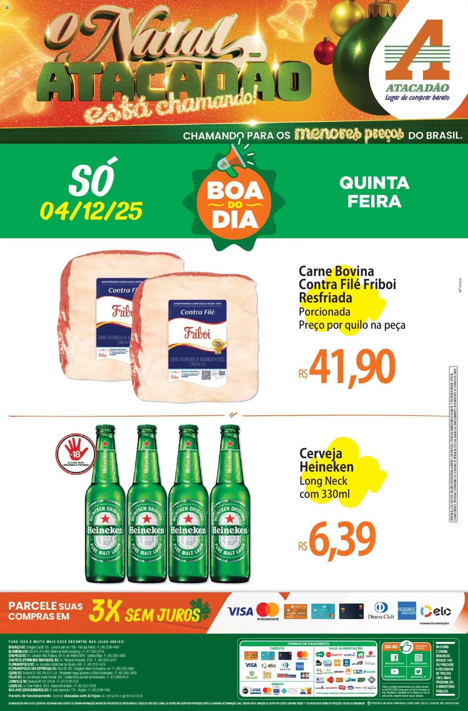 Pré-Visualização do folheto "Ofertas - SC" da loja Atacadão válido a partir de 04/12/2025