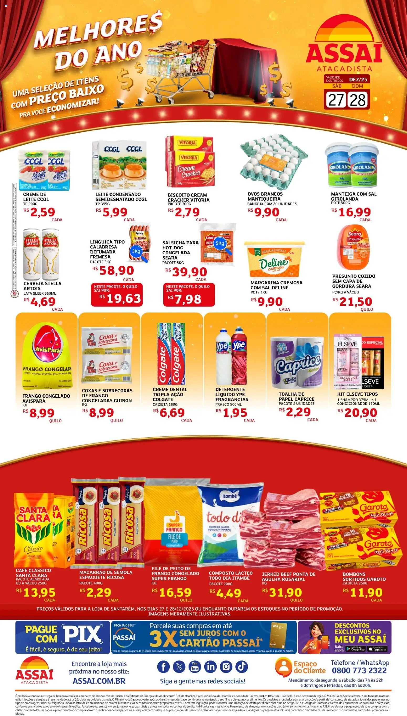 Pré-Visualização do folheto "Encarte - PA" da loja Assaí Atacadista válido a partir de 27/12/2025