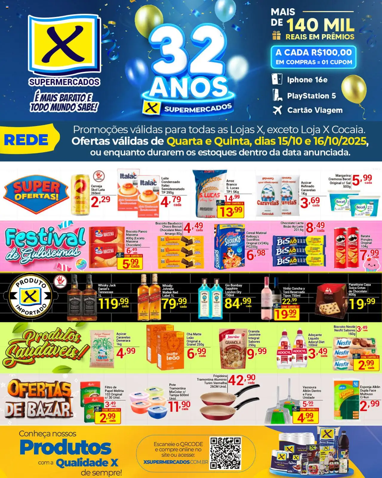 X Supermercados folheto "Ofertas da semana" válido a partir de 15/10/2025 - número de página 1