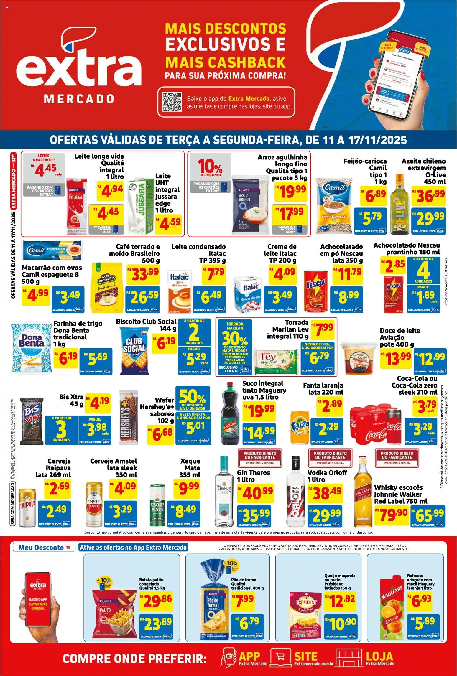 Pré-Visualização do folheto "Ofertas de Mercado Terça e Quinta" da loja Extra válido a partir de 11/11/2025