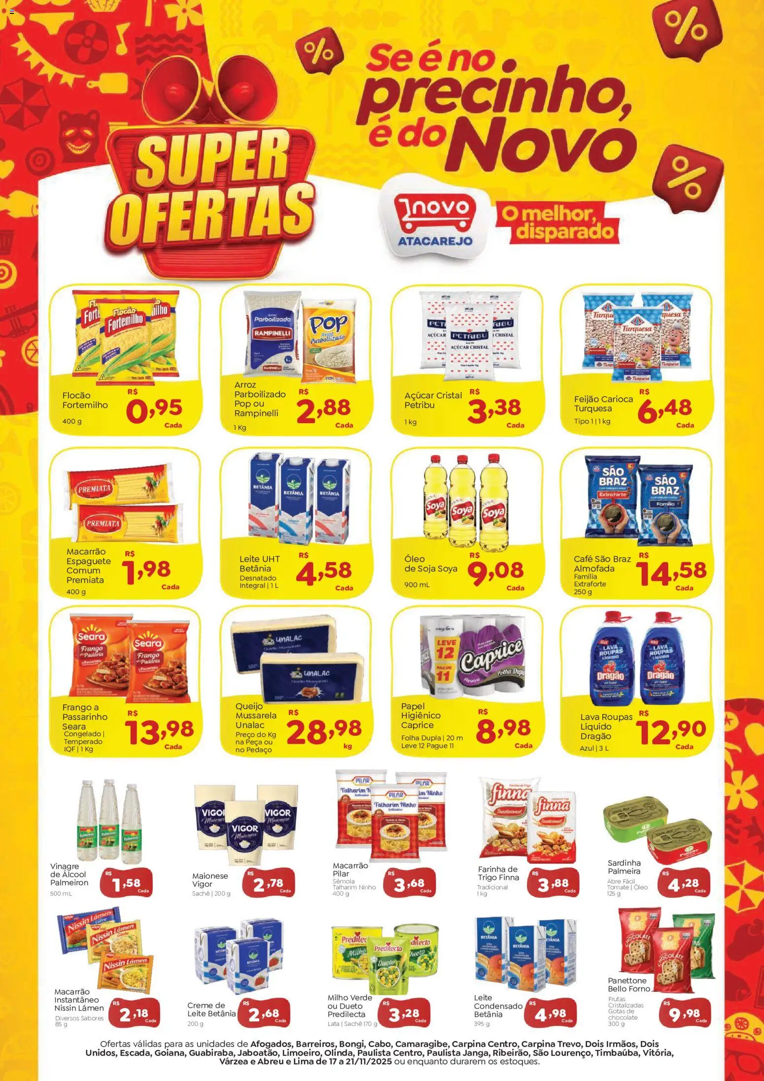 Pré-Visualização do folheto "Ofertas da semana" da loja Novo Atacarejo válido a partir de 17/11/2025