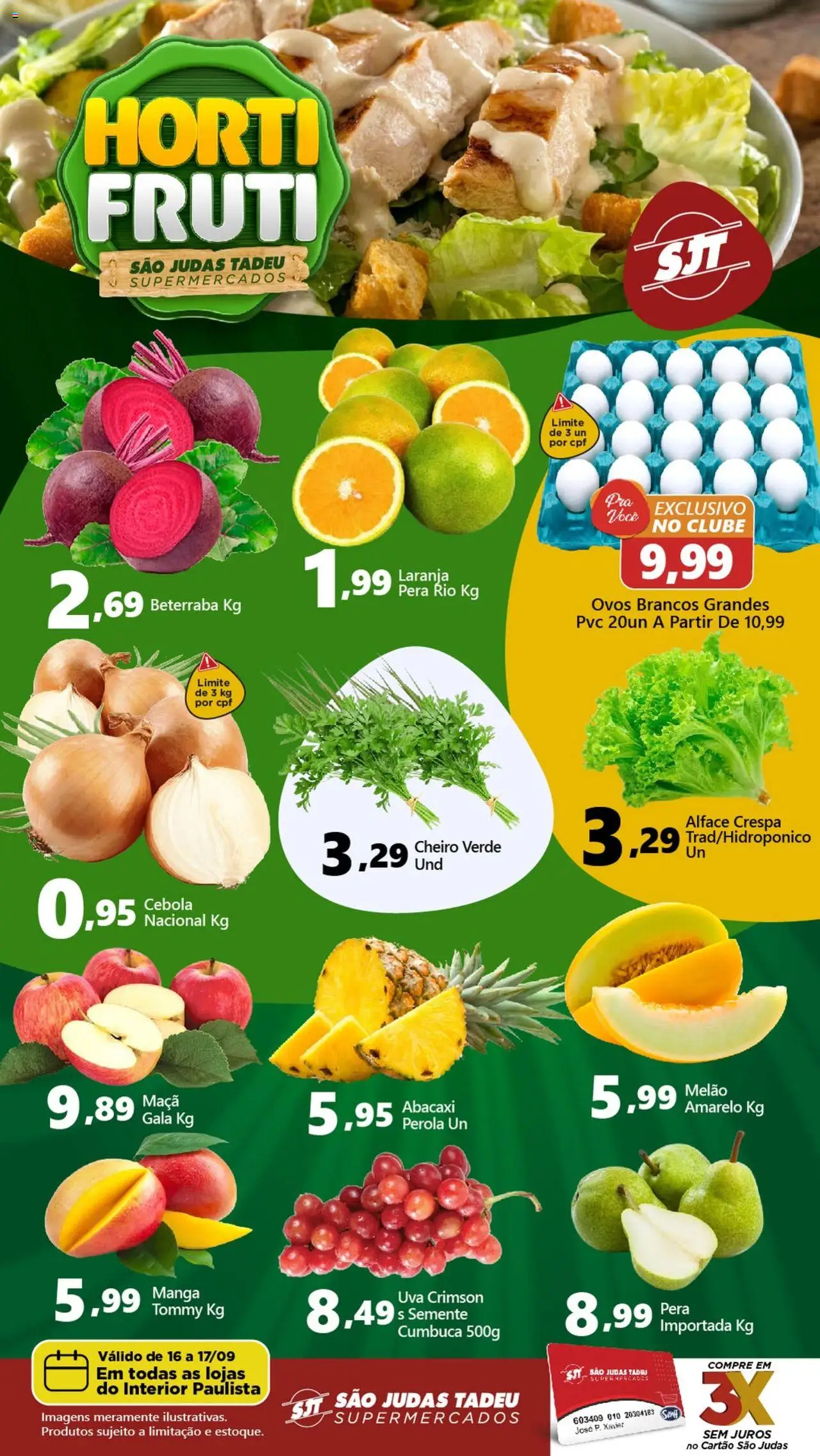 São Judas Tadeu folheto "Ofertas Hortifruti" válido a partir de 16/09/2025 - número de página 1