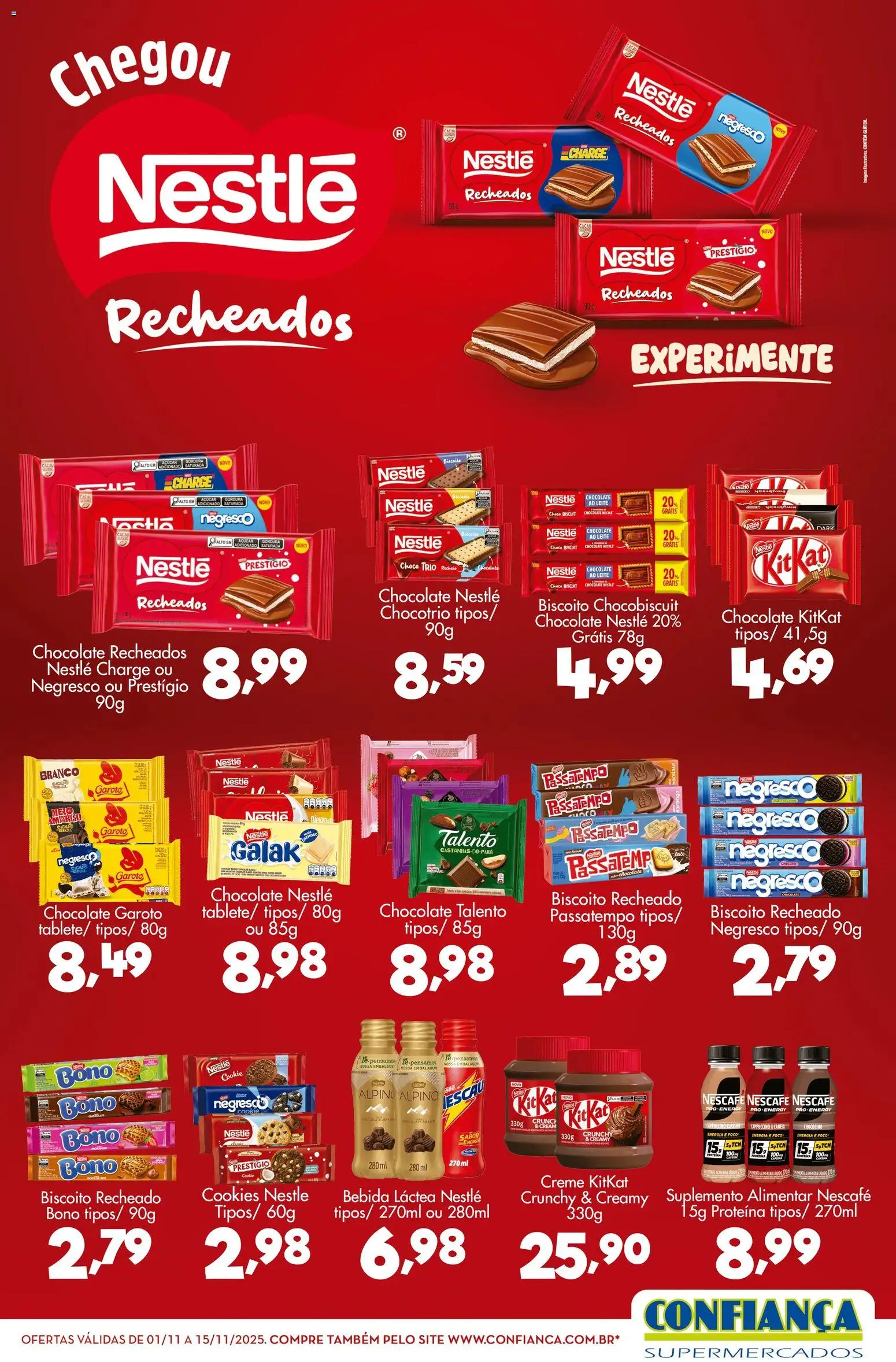 Pré-Visualização do folheto "Ofertas Nestlé" da loja Confiança válido a partir de 01/11/2025