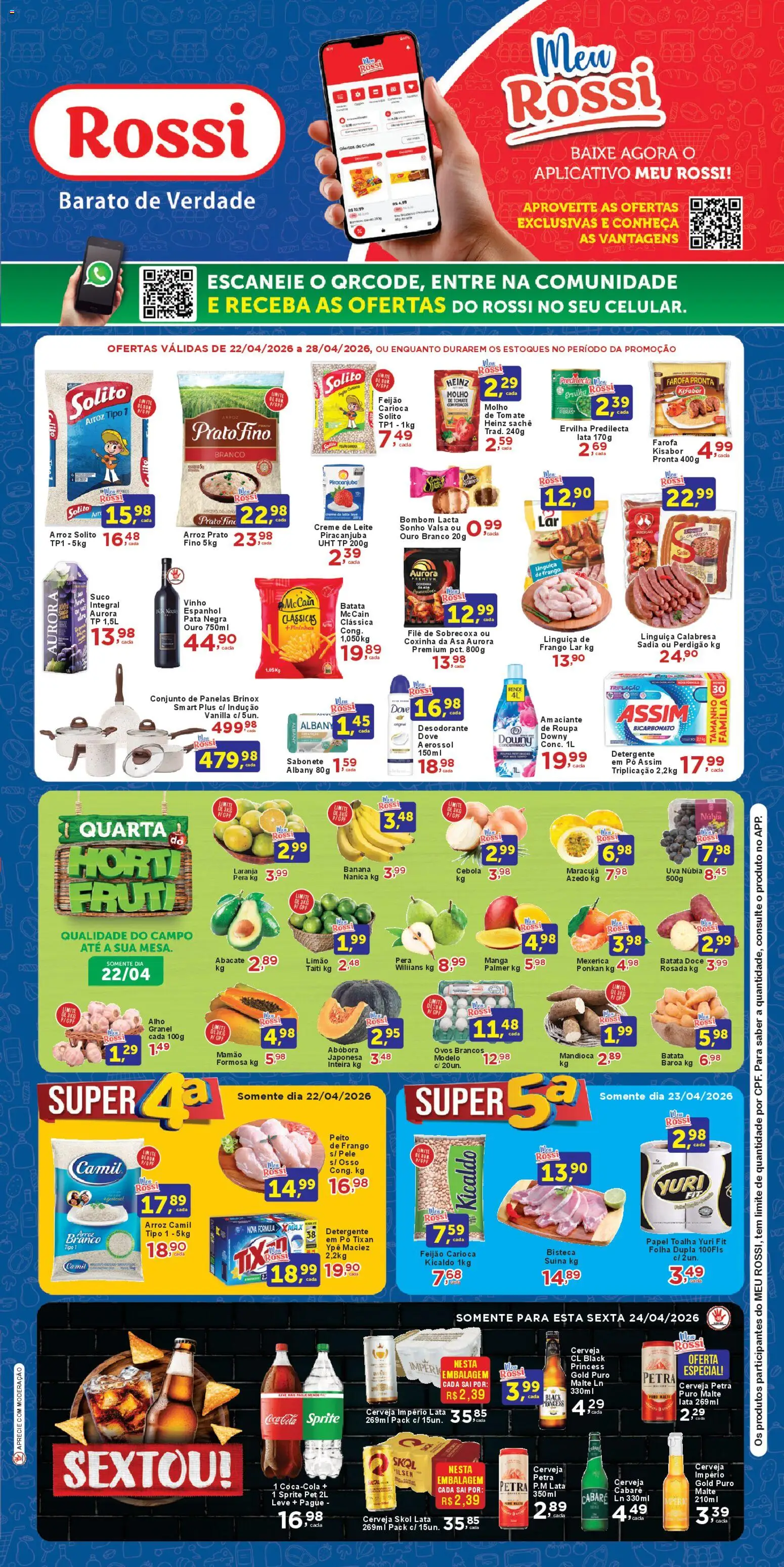 Pré-Visualização do folheto "Rossi Supermercados - Ofertas da semana" da loja Rossi Supermercados válido a partir de 22/04/2026