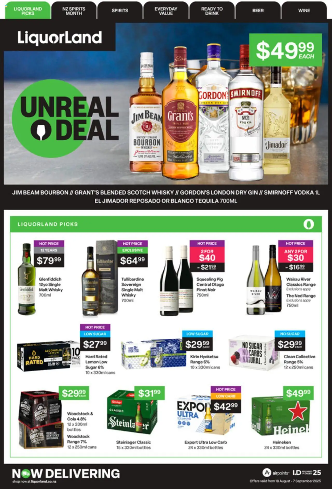Catalogue Liquorland catalogue valid from 18 Aug 2025 - page 1