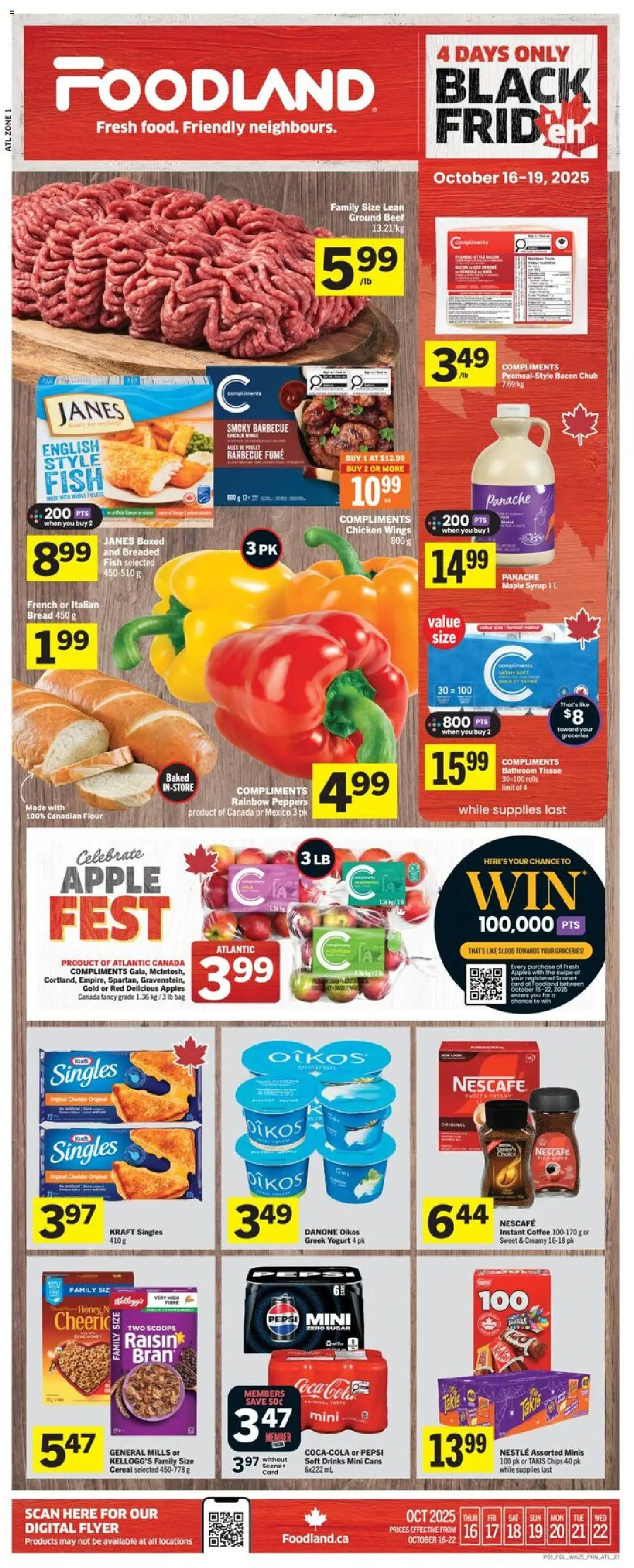 Foodland flyer valid from Oct 16, 2025 - page number 1