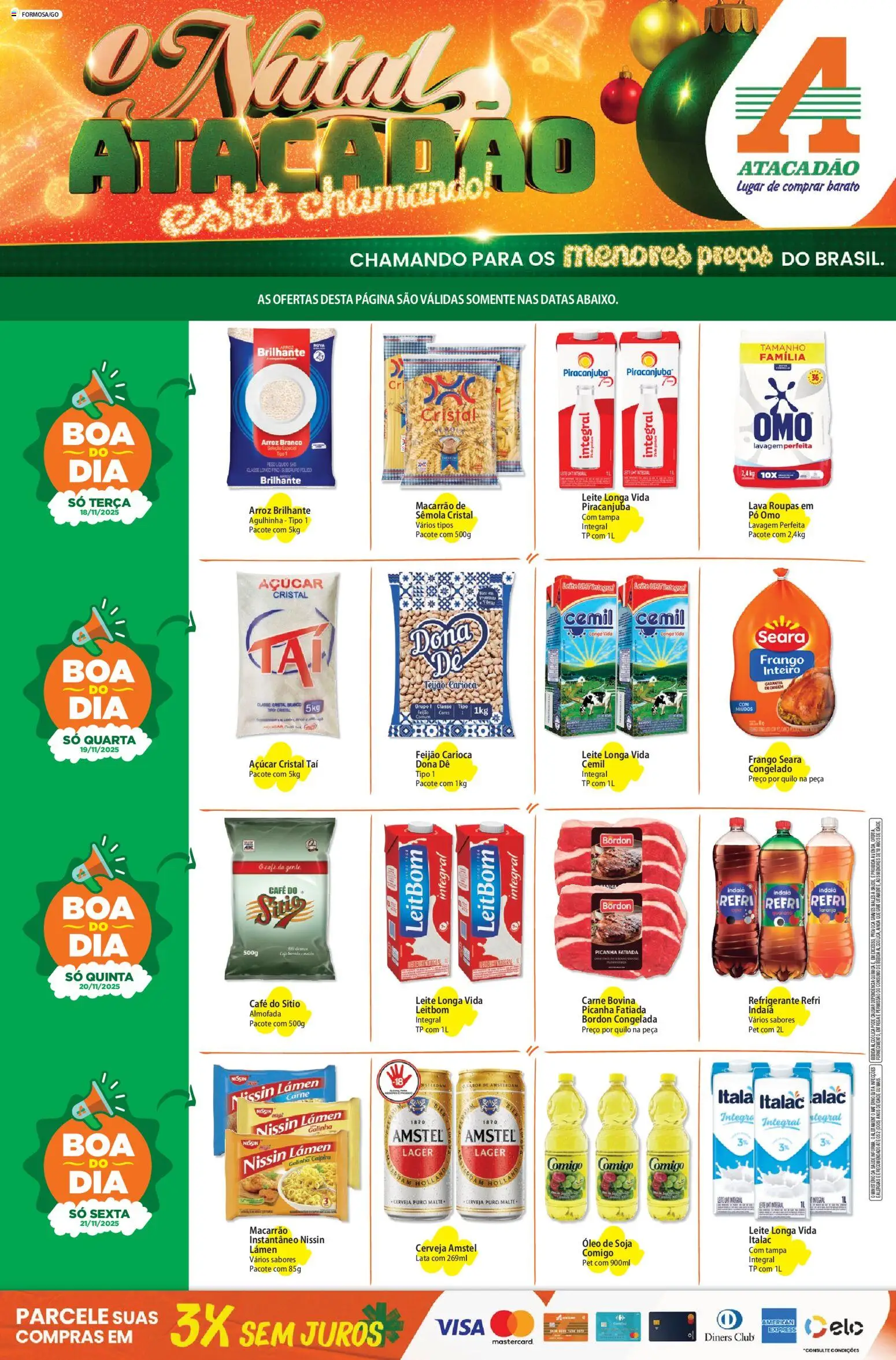 Pré-Visualização do folheto "Ofertas - GO" da loja Atacadão válido a partir de 18/11/2025