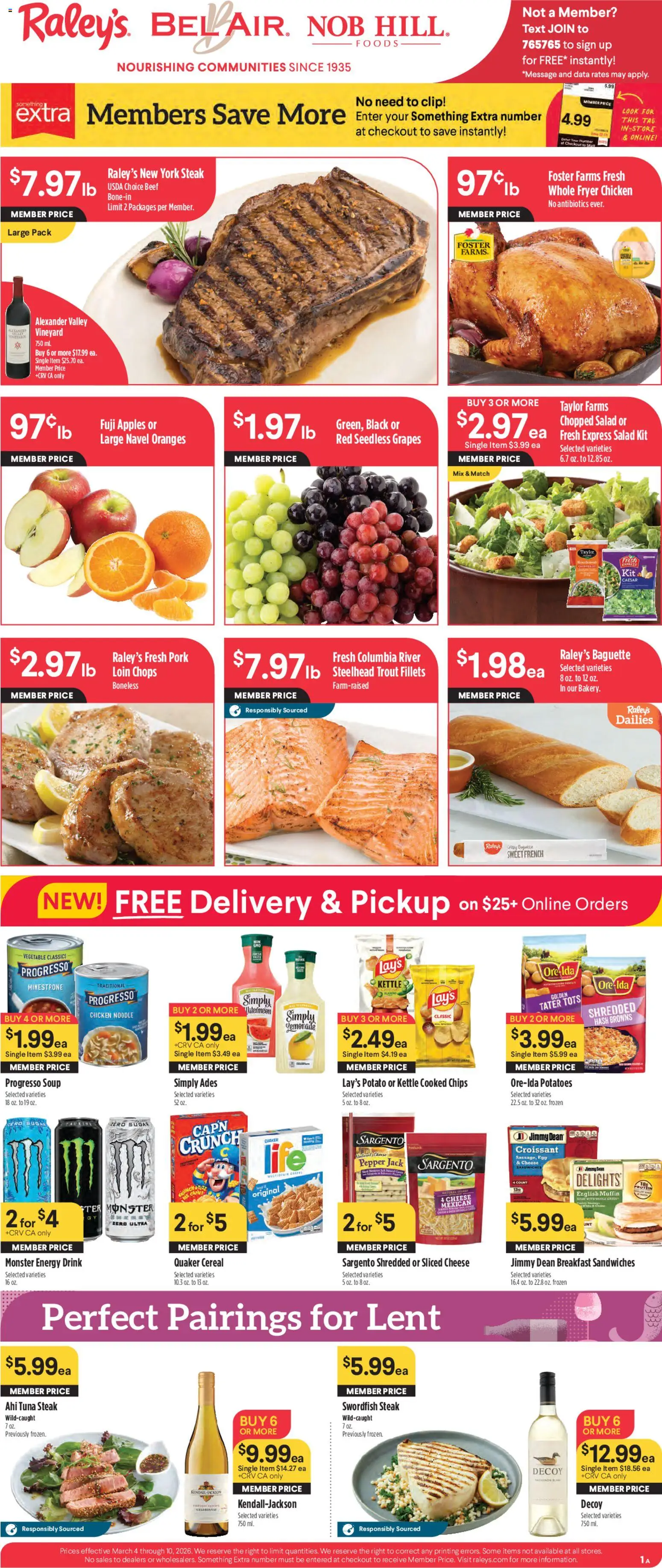 Ad Preview of Raley's Raley's Weekly Ad from 03/04/2026