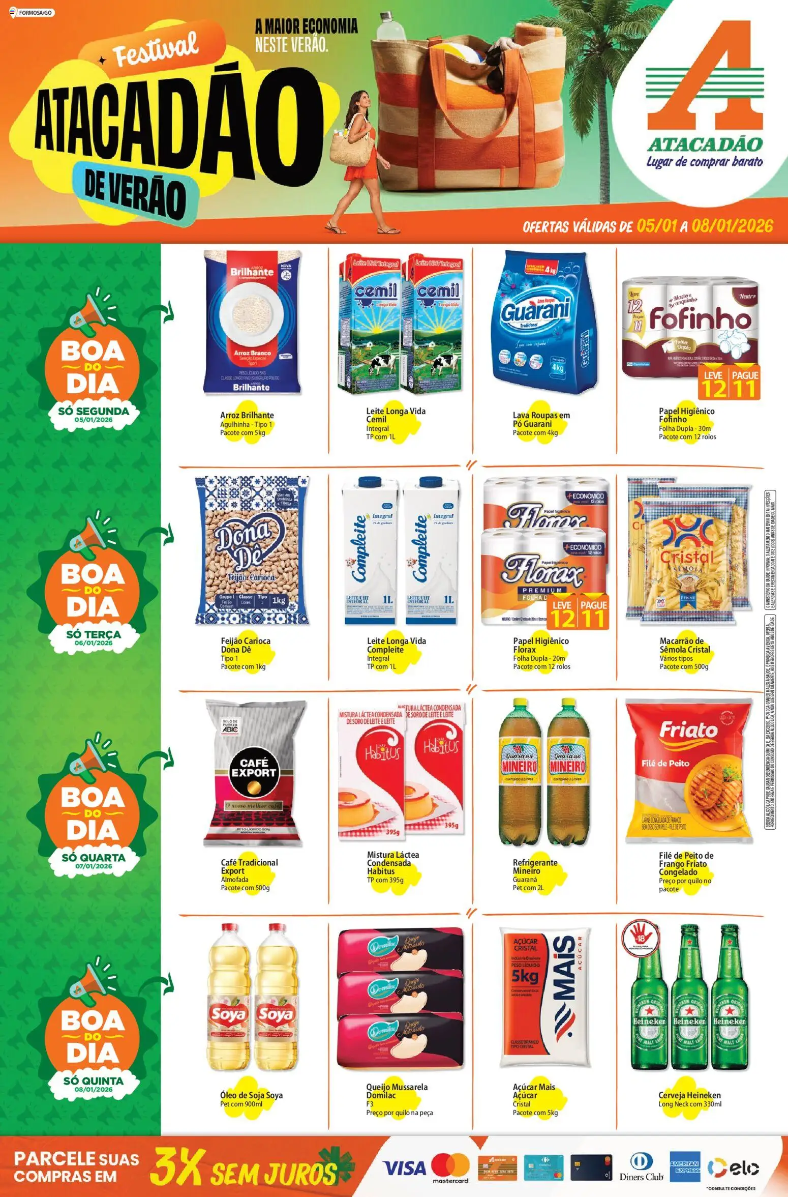 Pré-Visualização do folheto "Ofertas - GO" da loja Atacadão válido a partir de 05/01/2026