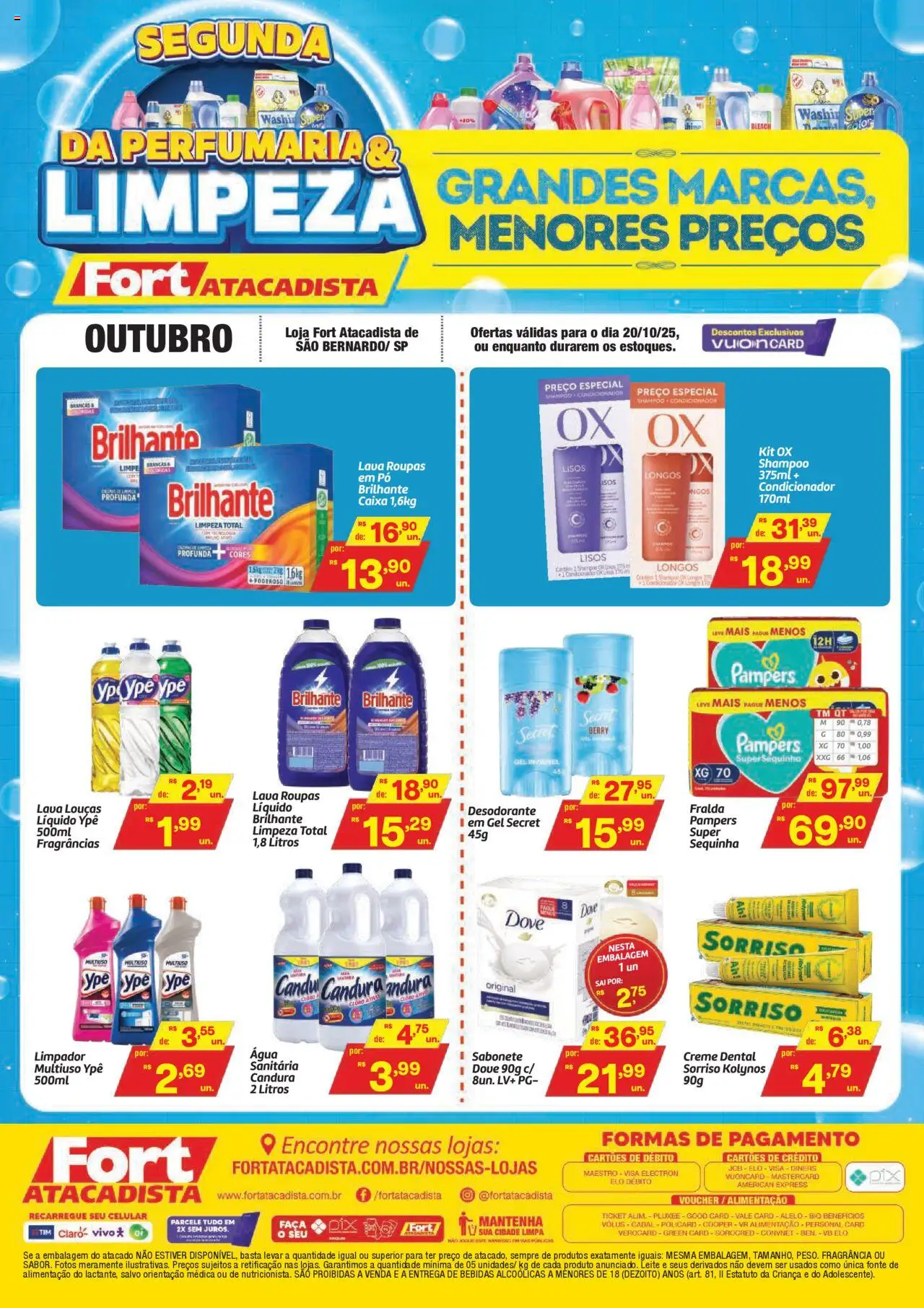 Fort Atacadista folheto "Ofertas Segunda da Limpeza e Perfumaria" válido a partir de 20/10/2025 - número de página 1
