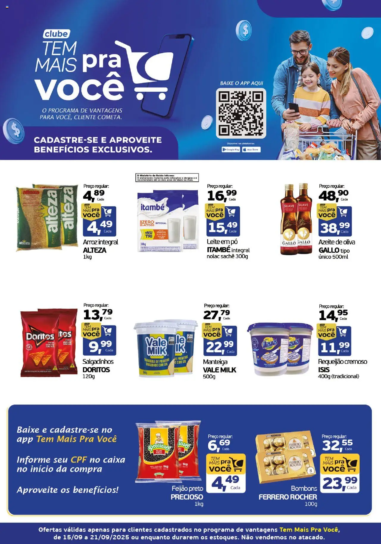 Cometa Supermercados folheto "Ofertas Clube Tem Mais Pra Você" válido a partir de 15/09/2025 - número de página 1