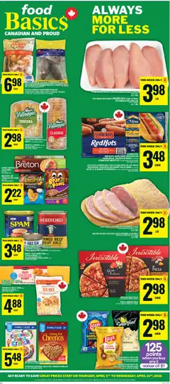 Preview of leaflet Food Basics weekly flyer - Kanata from shop Food Basics is valid from Apr 09, 2026
