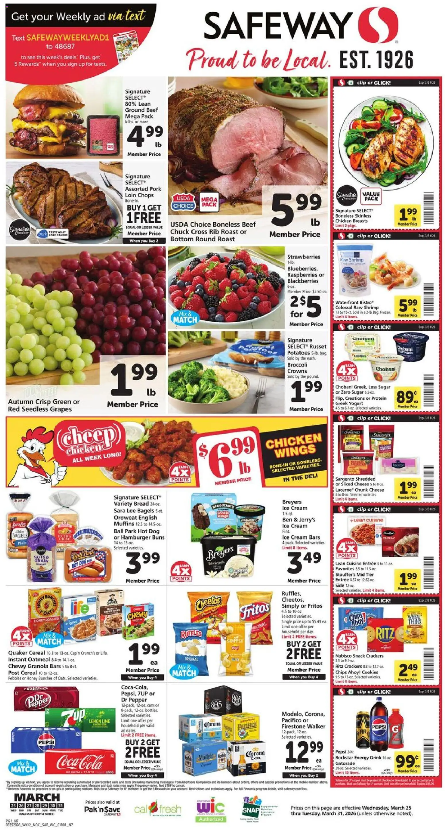 Ad Preview of Safeway Safeway Weekly Ad from 03/25/2026