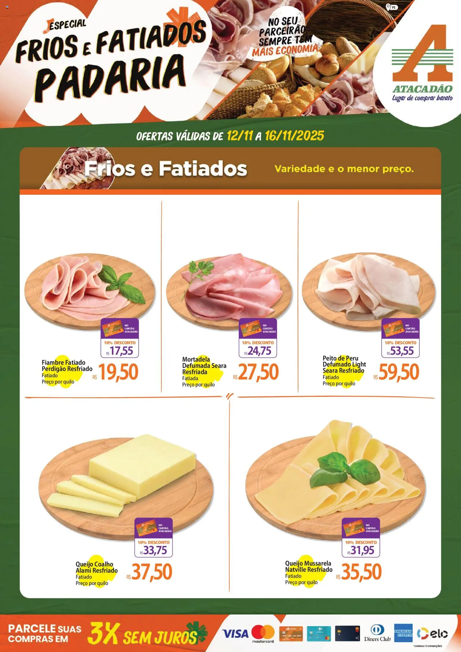 Pré-Visualização do folheto "Ofertas - PE" da loja Atacadão válido a partir de 12/11/2025