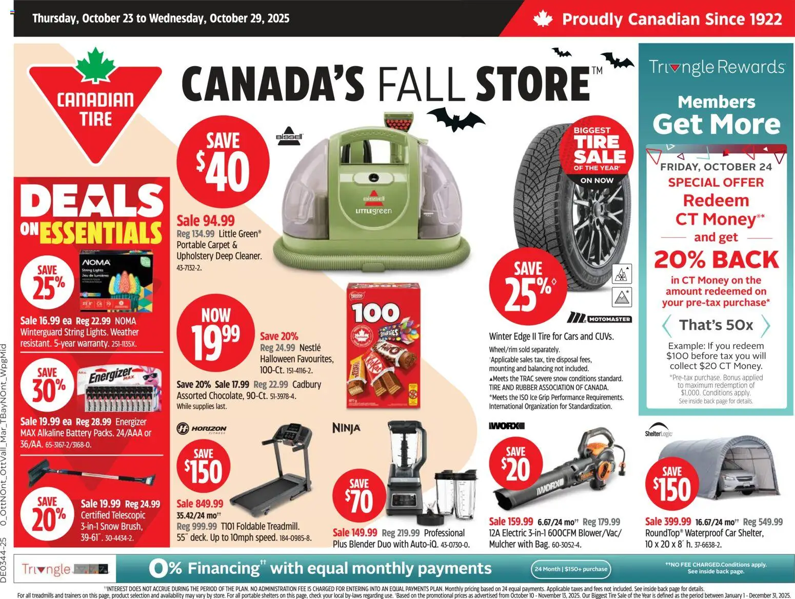 Canadian Tire flyer valid from Oct 23, 2025 - page number 1