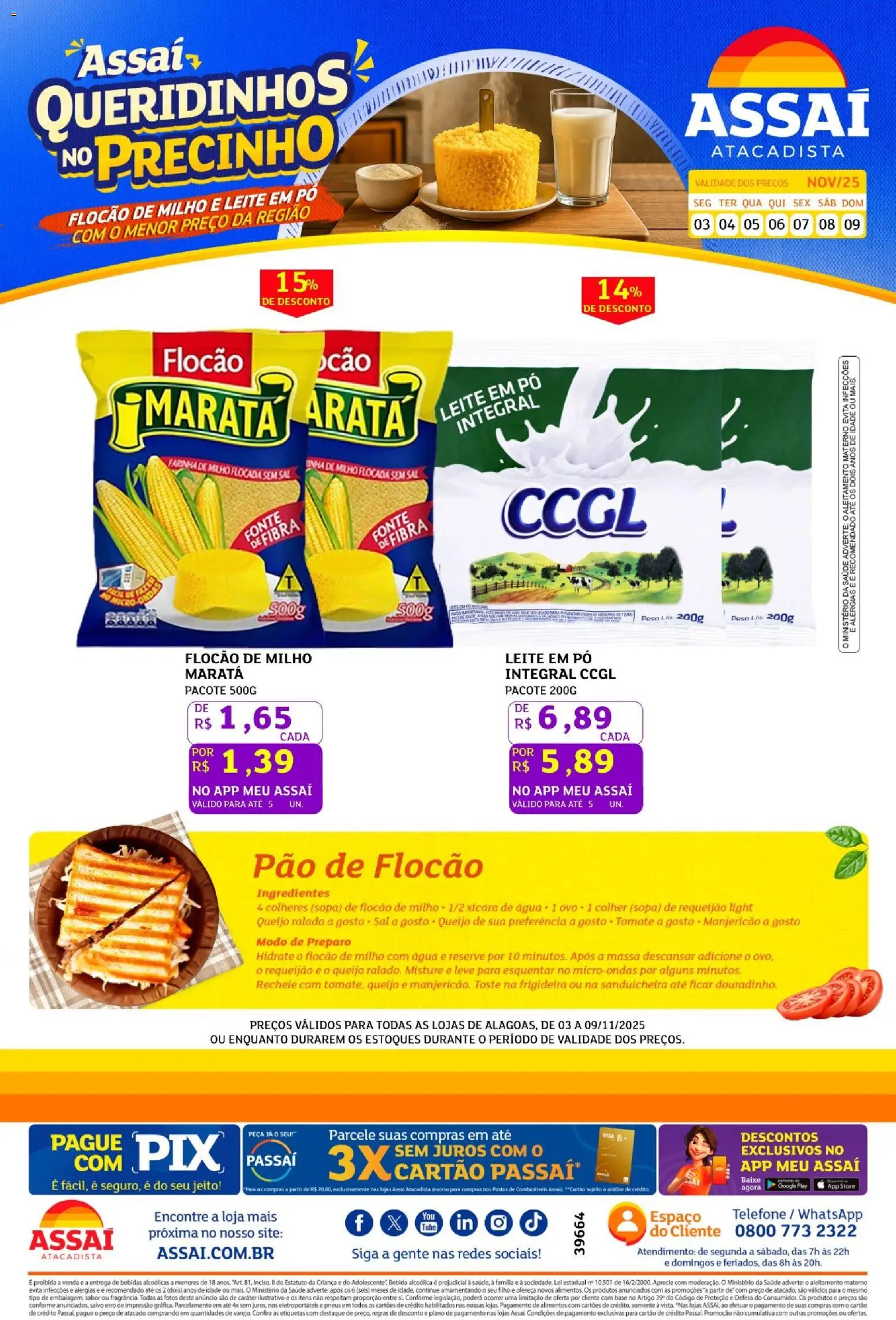 Pré-Visualização do folheto "Encarte - AL" da loja Assaí Atacadista válido a partir de 03/11/2025