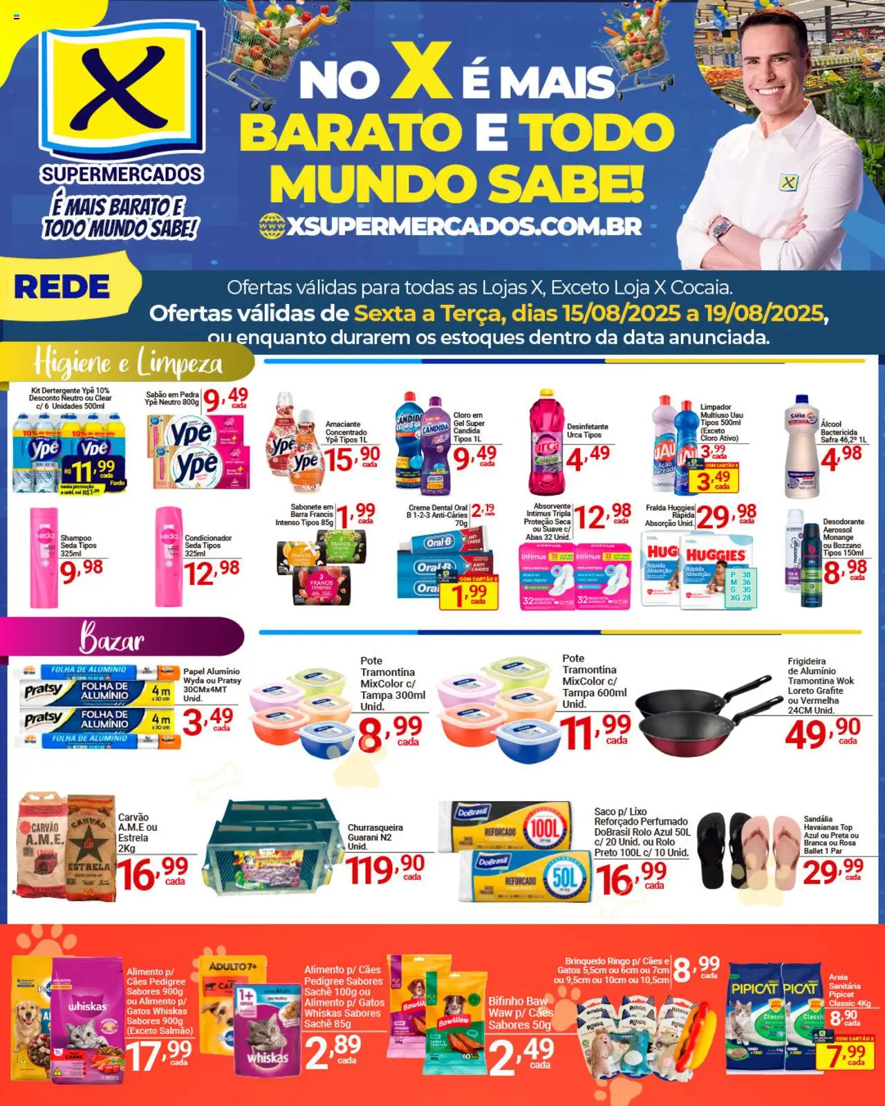 X Supermercados folheto "Ofertas da semana" válido a partir de 15/08/2025 - número de página 1