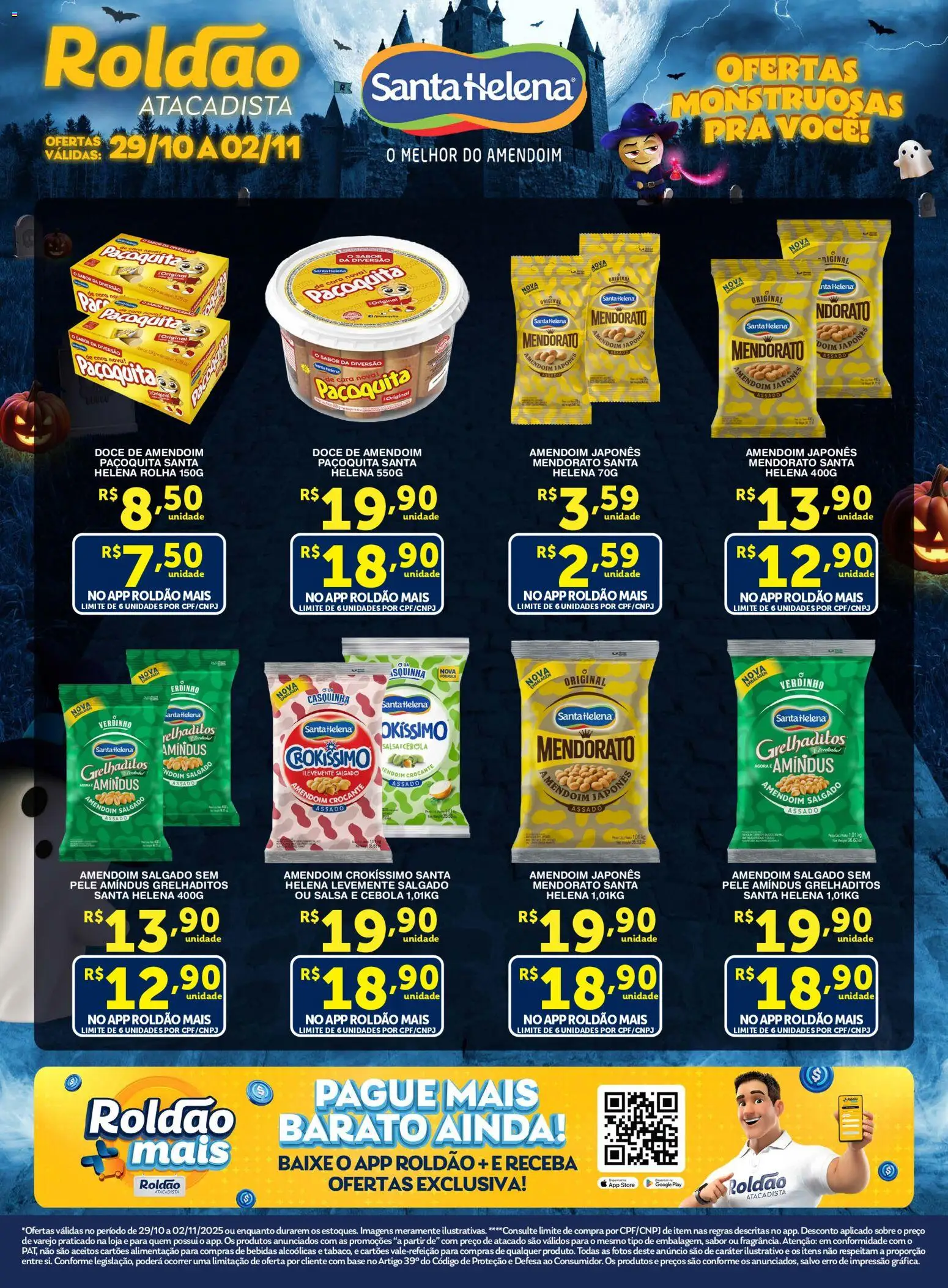 Pré-Visualização do folheto "Ofertas Halloween Santa Helena" da loja Roldão válido a partir de 29/10/2025