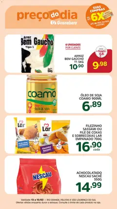 Pré-Visualização do folheto "Ofertas da semana" da loja Supermercado Guanabara válido a partir de 13/02/2026
