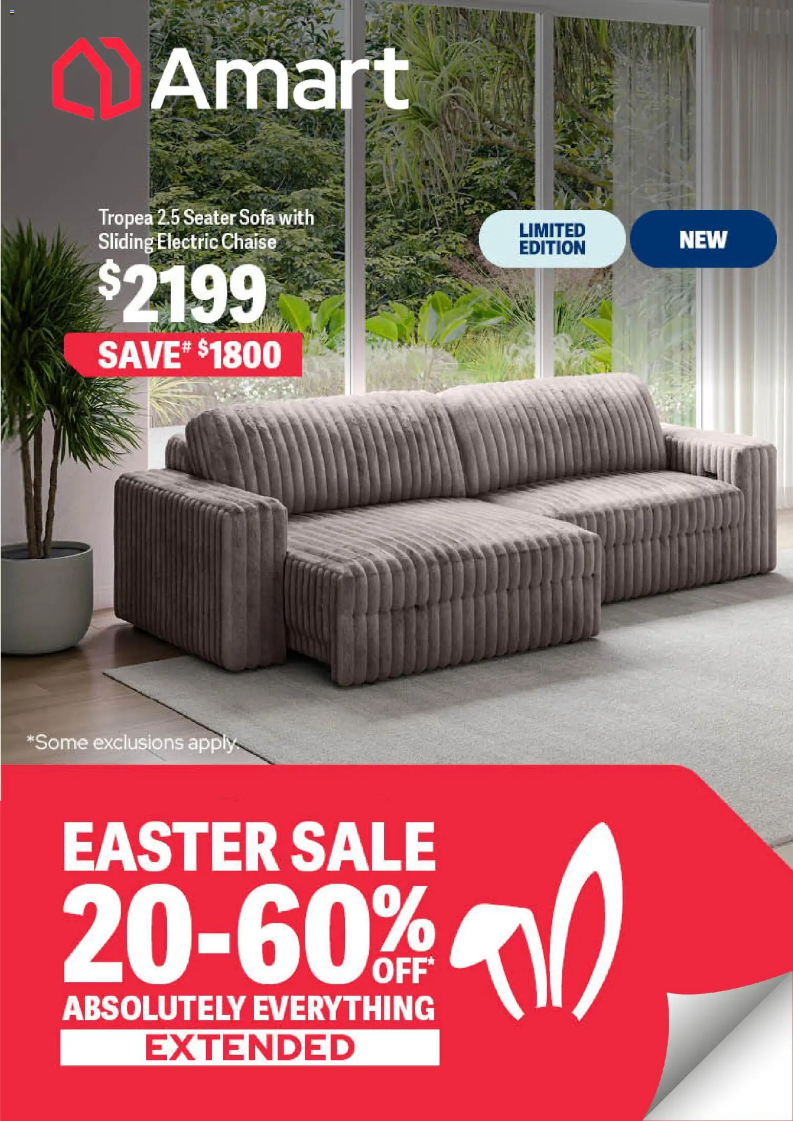 Preview of catalogue Amart Furniture catalogue from shop Amart Furniture valid 10/04/2026 - Sofa