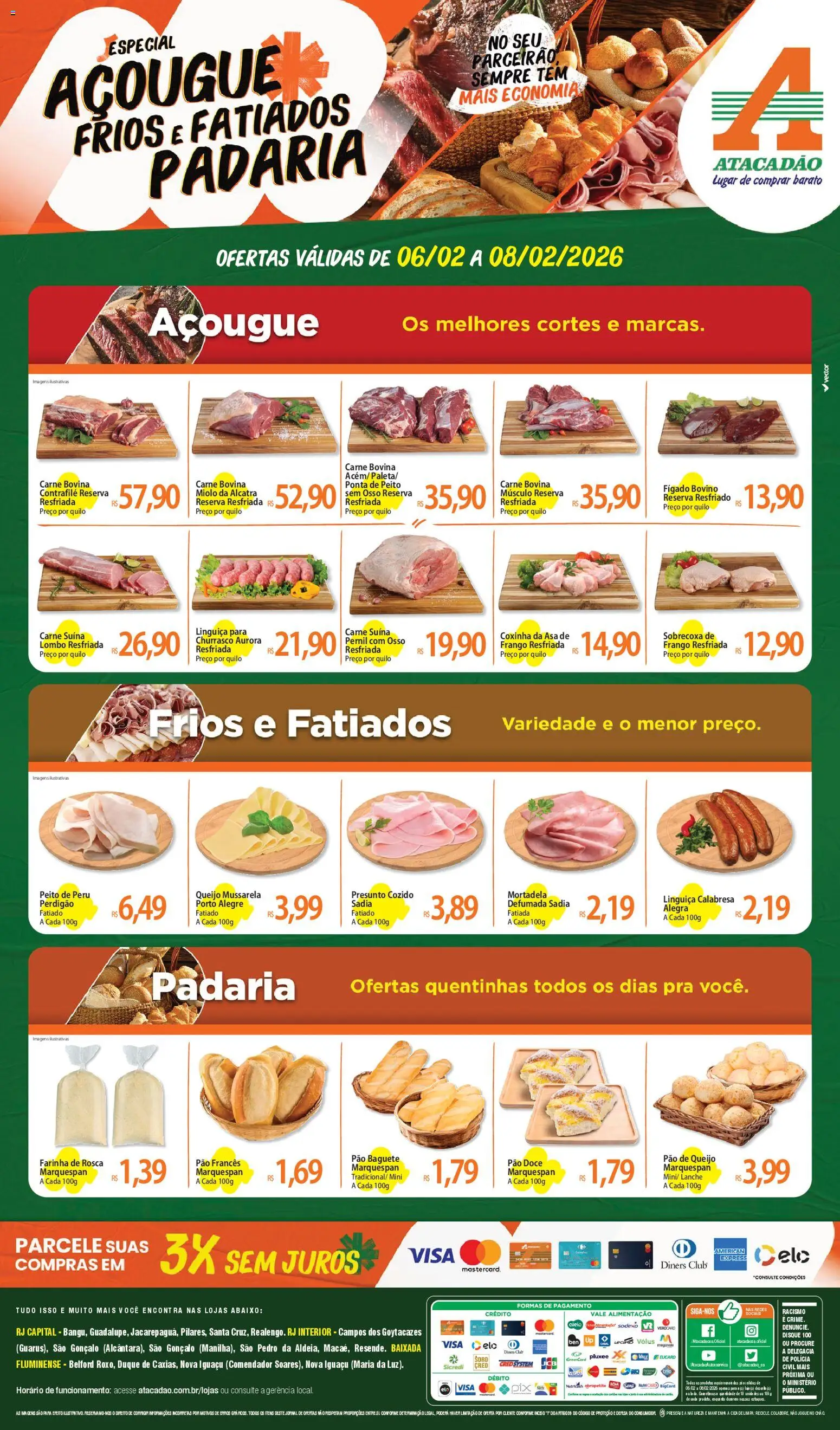Pré-Visualização do folheto "Ofertas - RJ" da loja Atacadão válido a partir de 06/02/2026