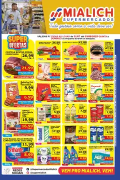 Pré-Visualização do folheto "Ofertas da semana" da loja Mialich Supermercados válido a partir de 31/07/2025